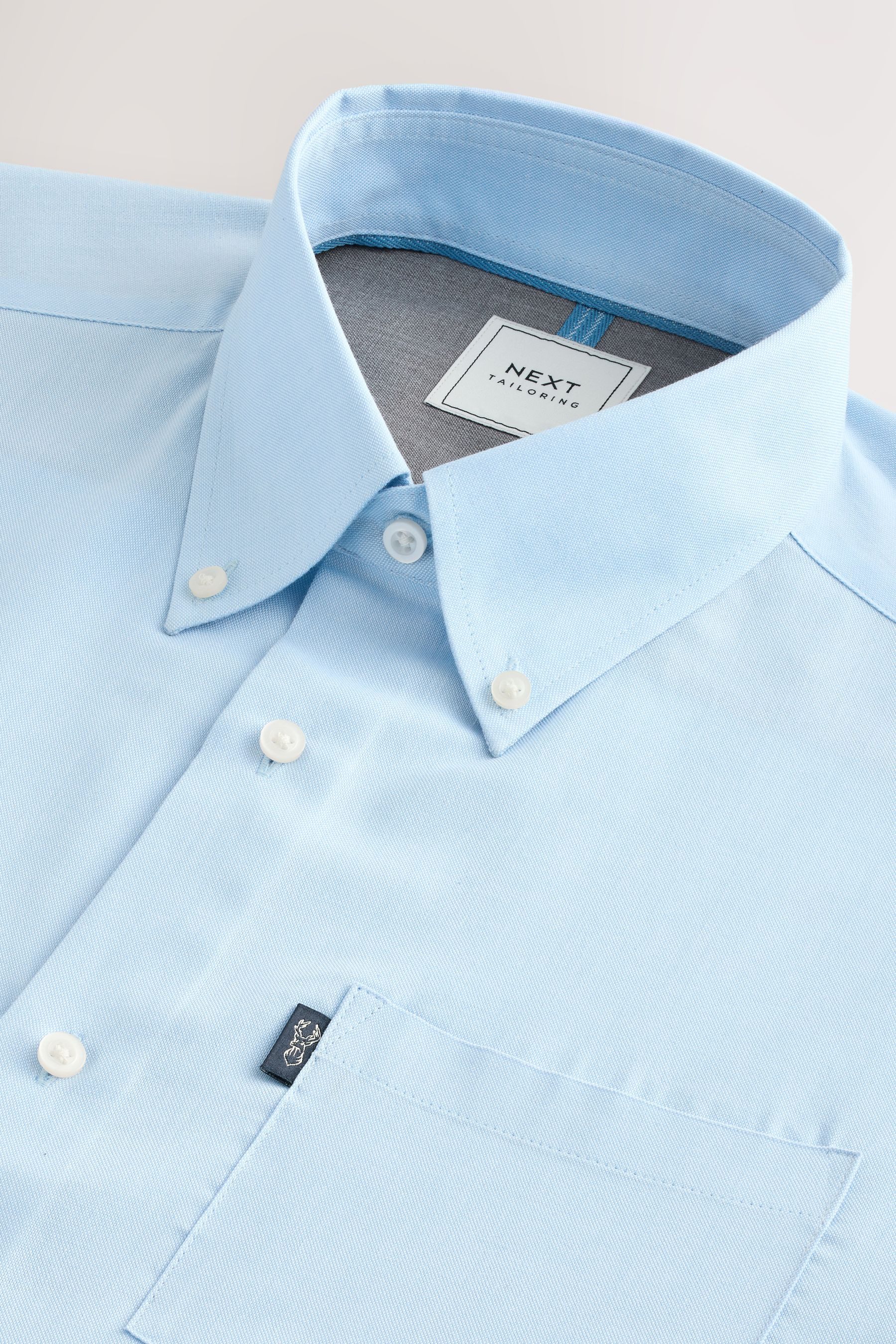 Next Kurzarmhemd Pflegeleichtes Regular Fit Kurzarm-Oxfordhemd (1-tlg) günstig online kaufen