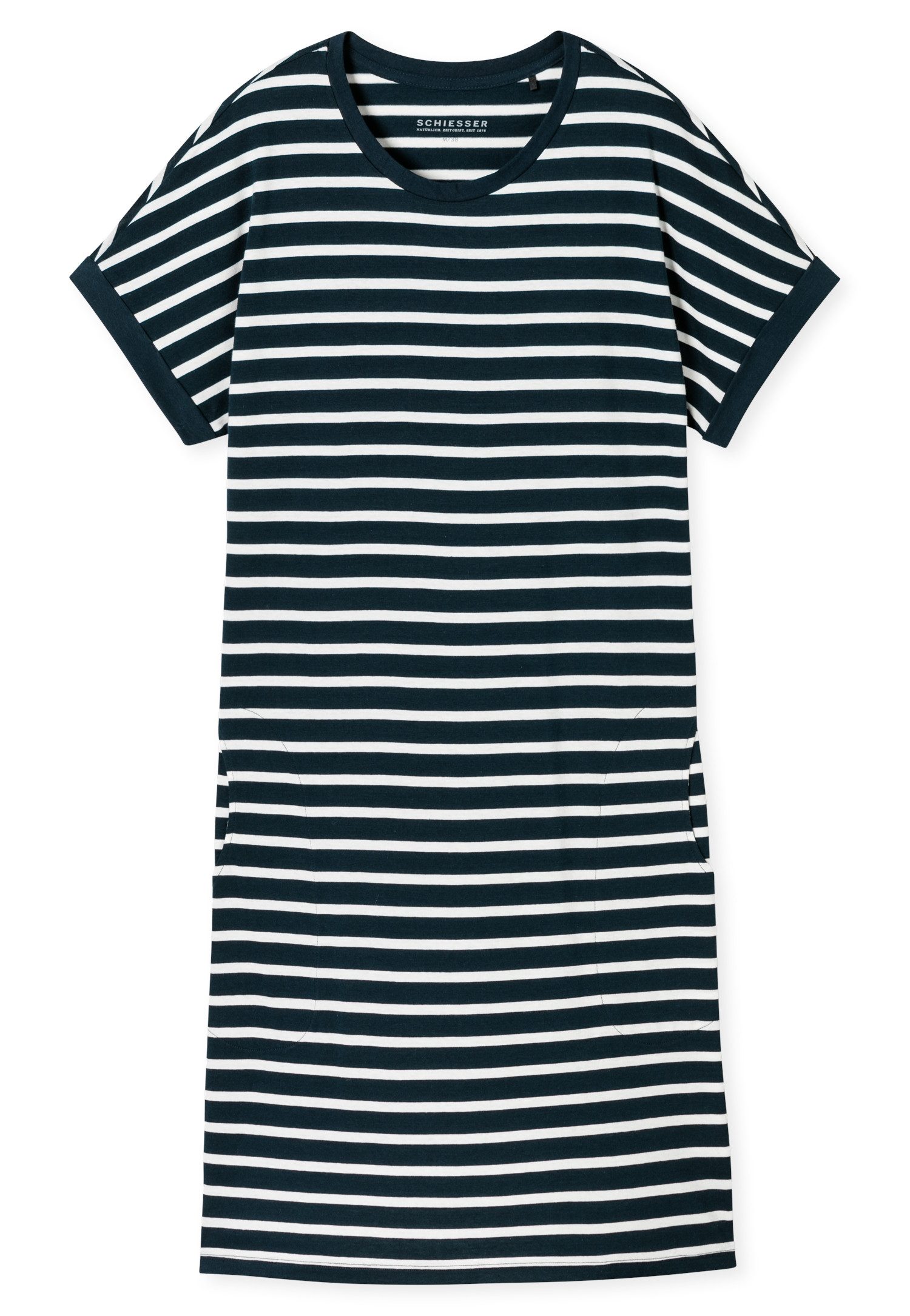 Schiesser Nachthemd Casual Essentials mit garngefärbten Streifen und sportl günstig online kaufen