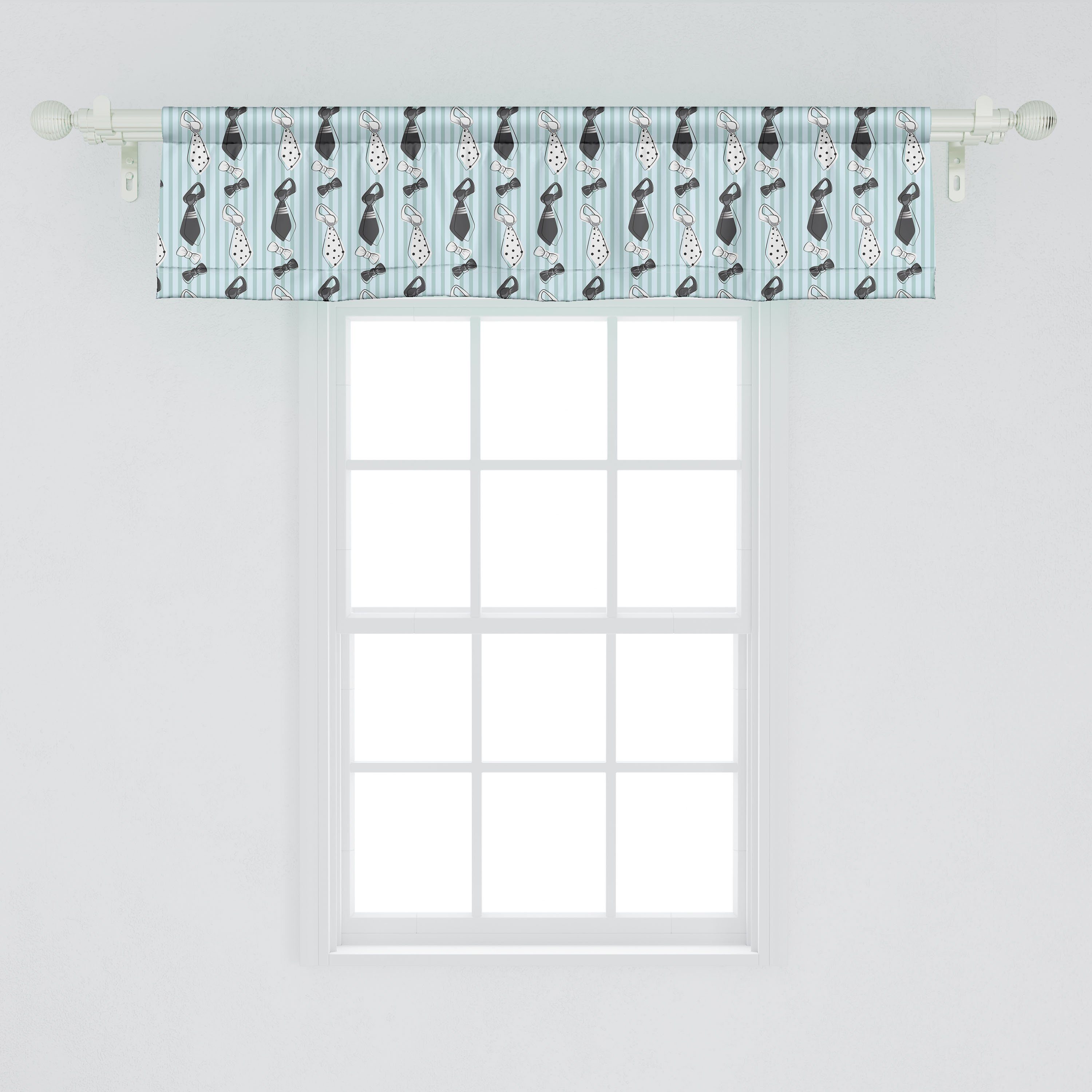Microfaser, Abakuhaus, Manly Fliege Stangentasche, Vorhang Dekor Streifen für Scheibengardine Schlafzimmer Volant Küche mit auf Mode