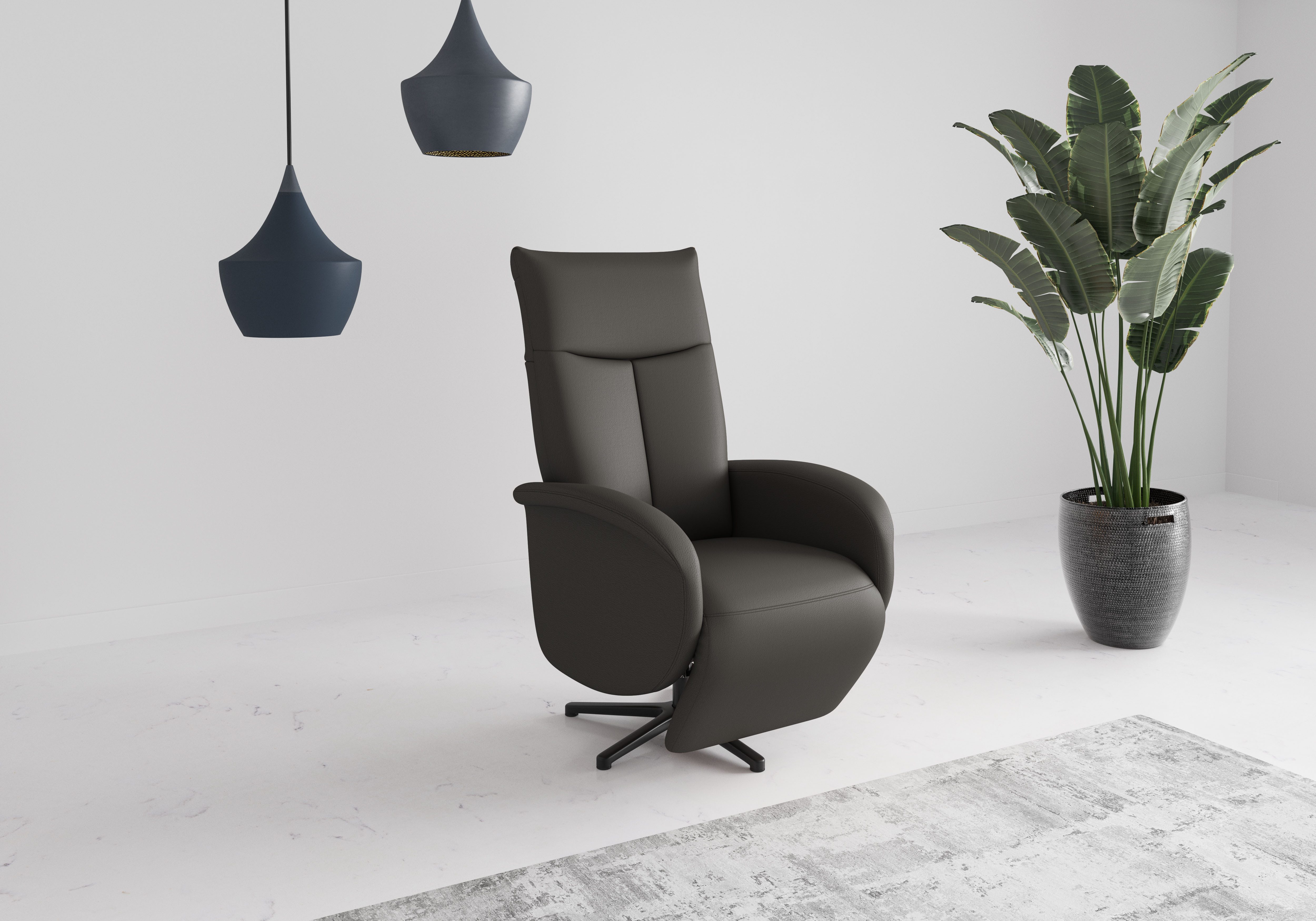 sit&more TV-Sessel Juma, inkl. Drehfunktion & Kopfteilverstellung, Höhe Armlehne 62 cm, wahlweise mit Aufstehhilfe, 2 Motoren und Akku