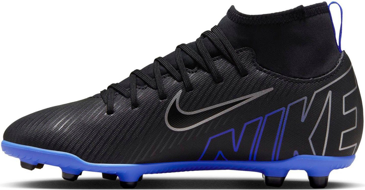 Mercurial 9 black-chrome JR FG/MG Fußballschuh Club Nike