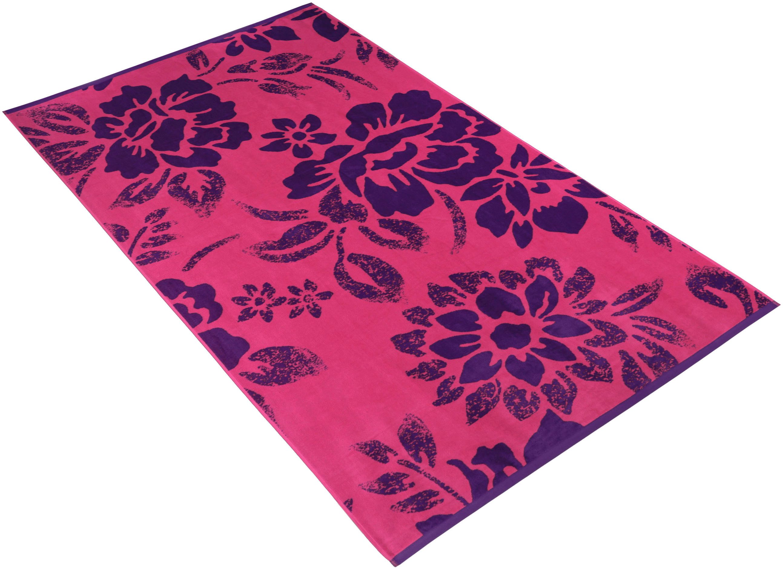 Vossen Strandtuch beach bloom, Velours (1-St)