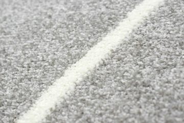 Teppich Skandinavischer Teppich Wohnzimmer Rautenmuster creme weiß grau pflegeleicht, Carpetia, rechteckig, Höhe: 8 mm