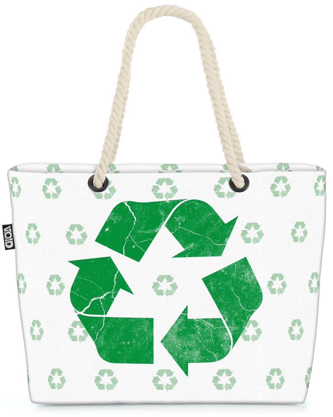 VOID Strandtasche Shopper Bag Wieder-verwendbar (1-tlg), Recycling Beach weiß Umweltschutz