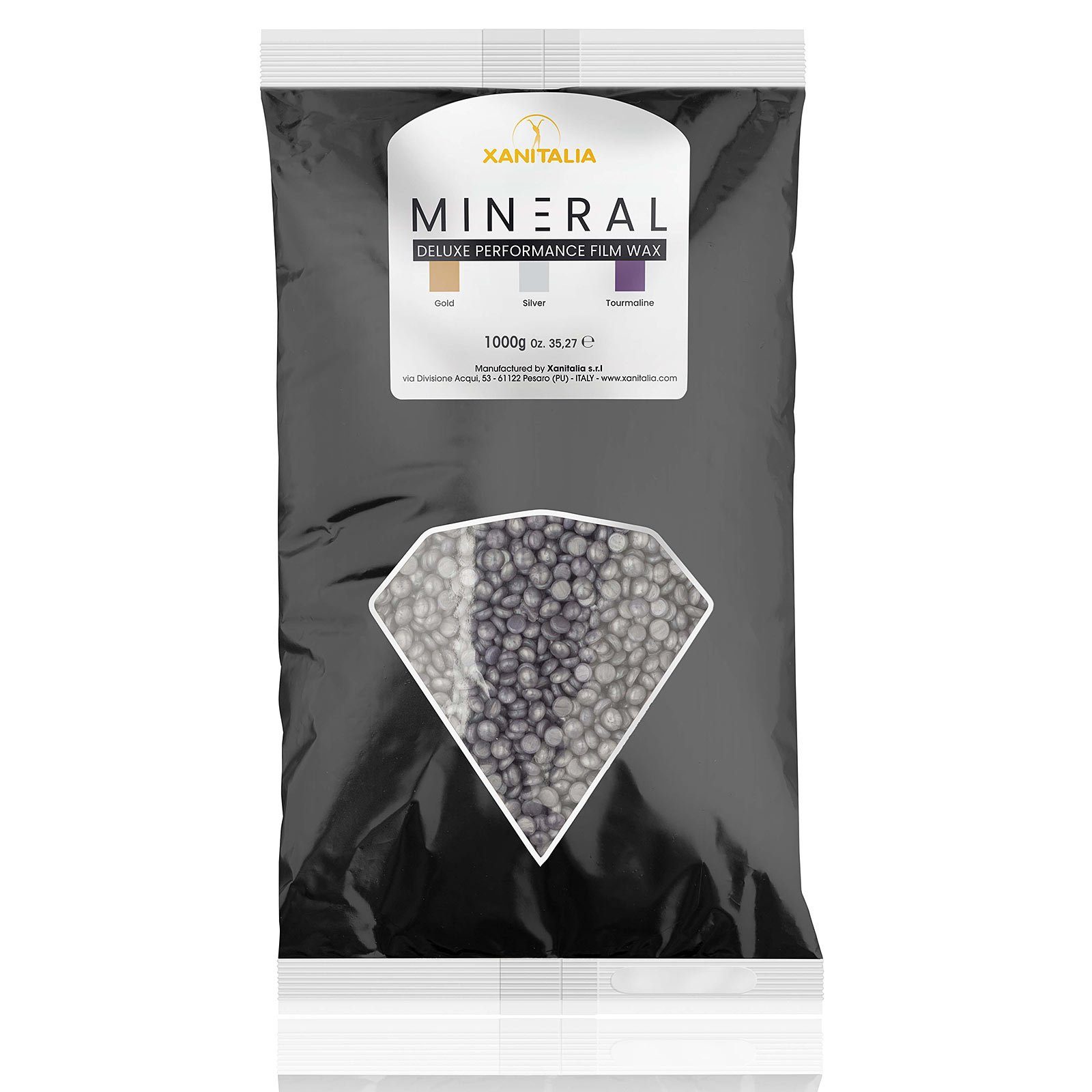 Xanitalia Enthaarungswachs Film Mineral Silber Performance 1000g Wax, Wachsperlen Xanitalia