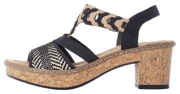 Rieker Sandalette, Sommerschuh, Sandale, Plateauabsatz, in elegantem Look