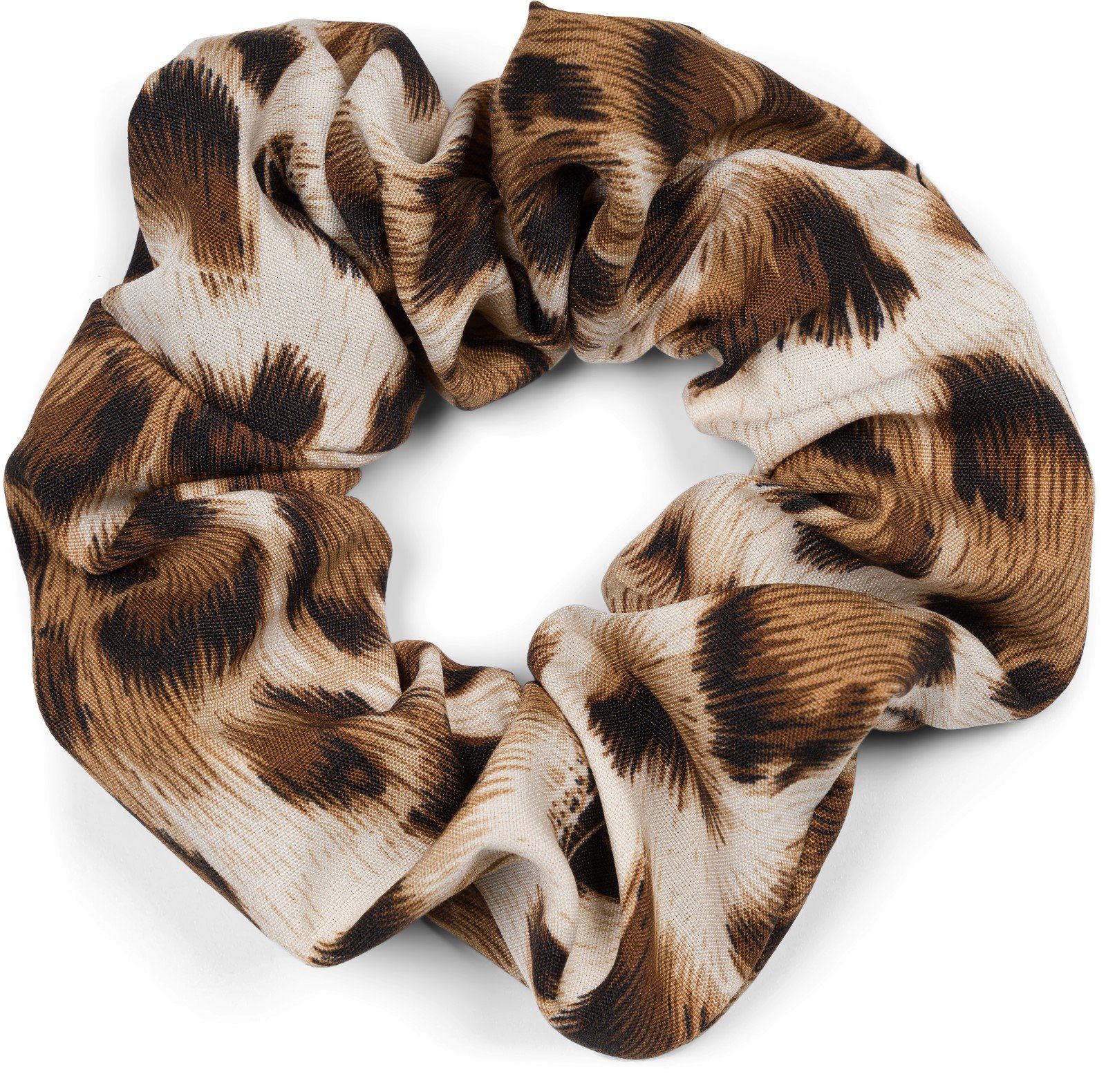 1-tlg., Beige-Braun styleBREAKER Muster Scrunchie Leoparden Haargummi Haargummi,
