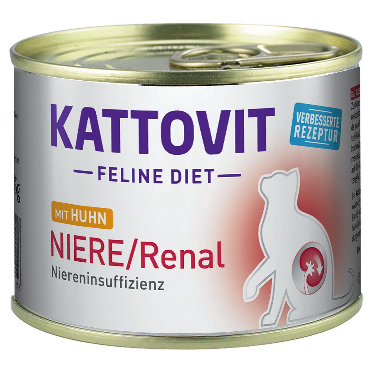 Kattovit Feline Diet Niere/Renal mit Huhn 185 g - 12 Stück, für: Katze