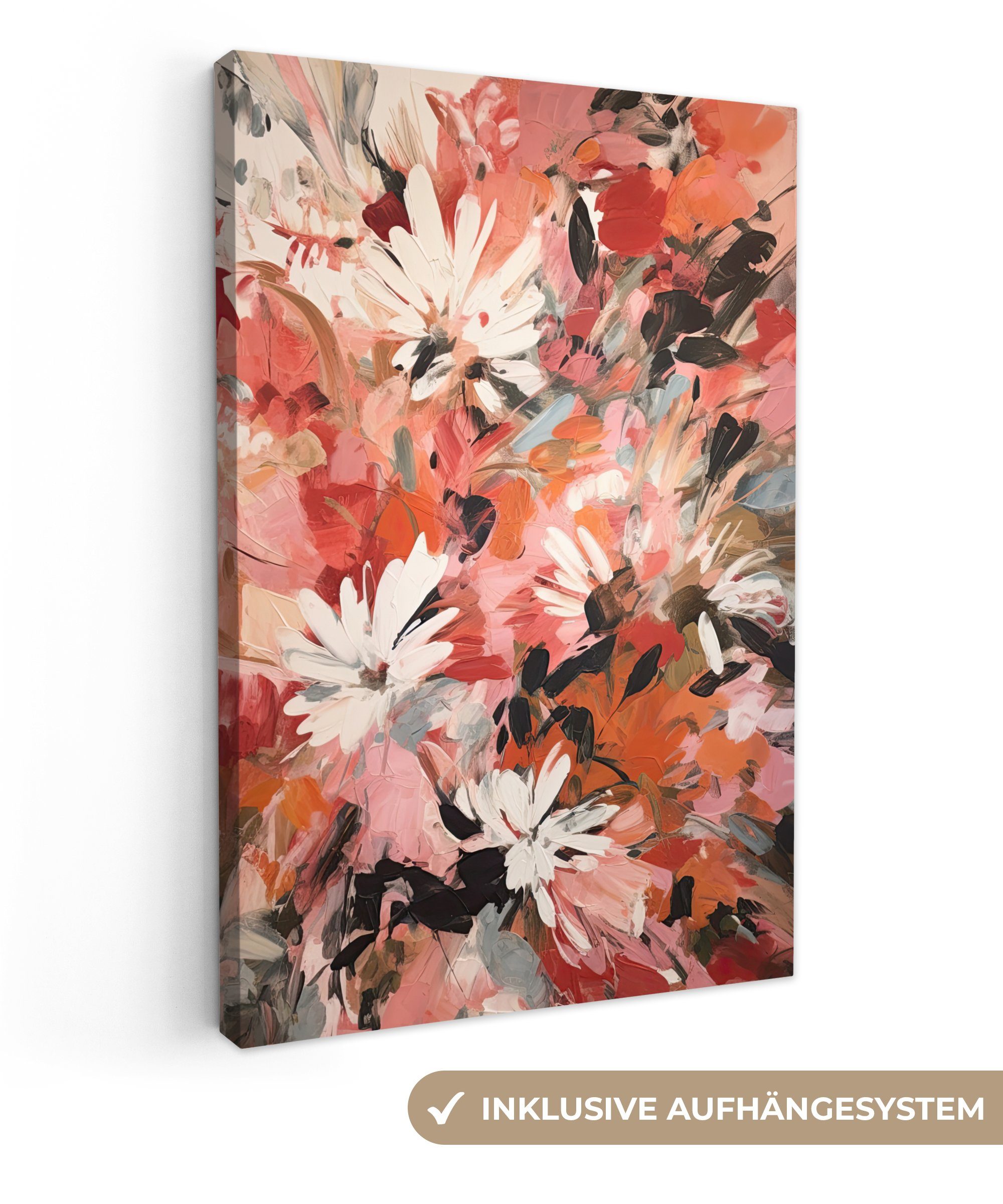 Leinwandbild Blumen - Kunst - Abstrakt - Malerei