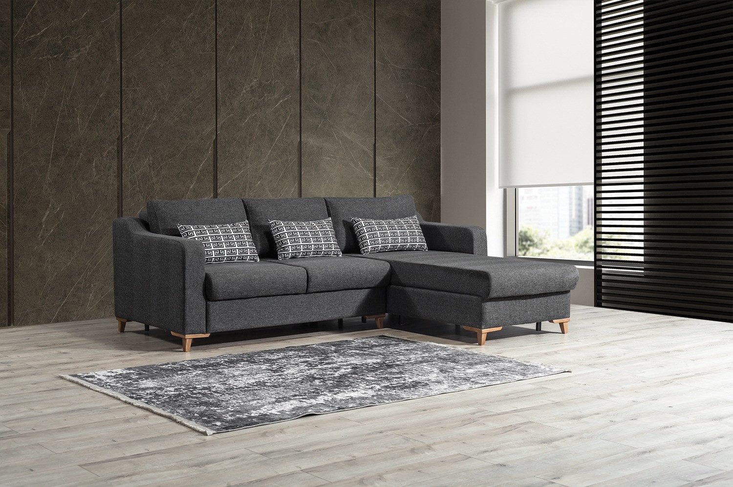 Viva Möbel Sofa JAVA, Luxuriöses Ecksofa mit erstklassigem Komfort.