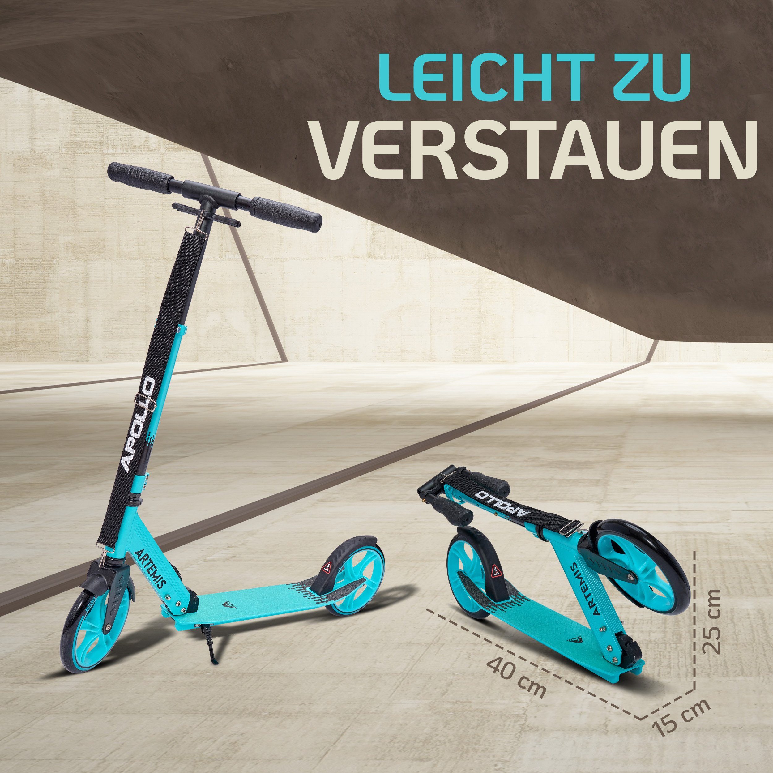 Apollo Cityroller Artemis City Scooter, klappbar und höhenverstellbar, für Kinder