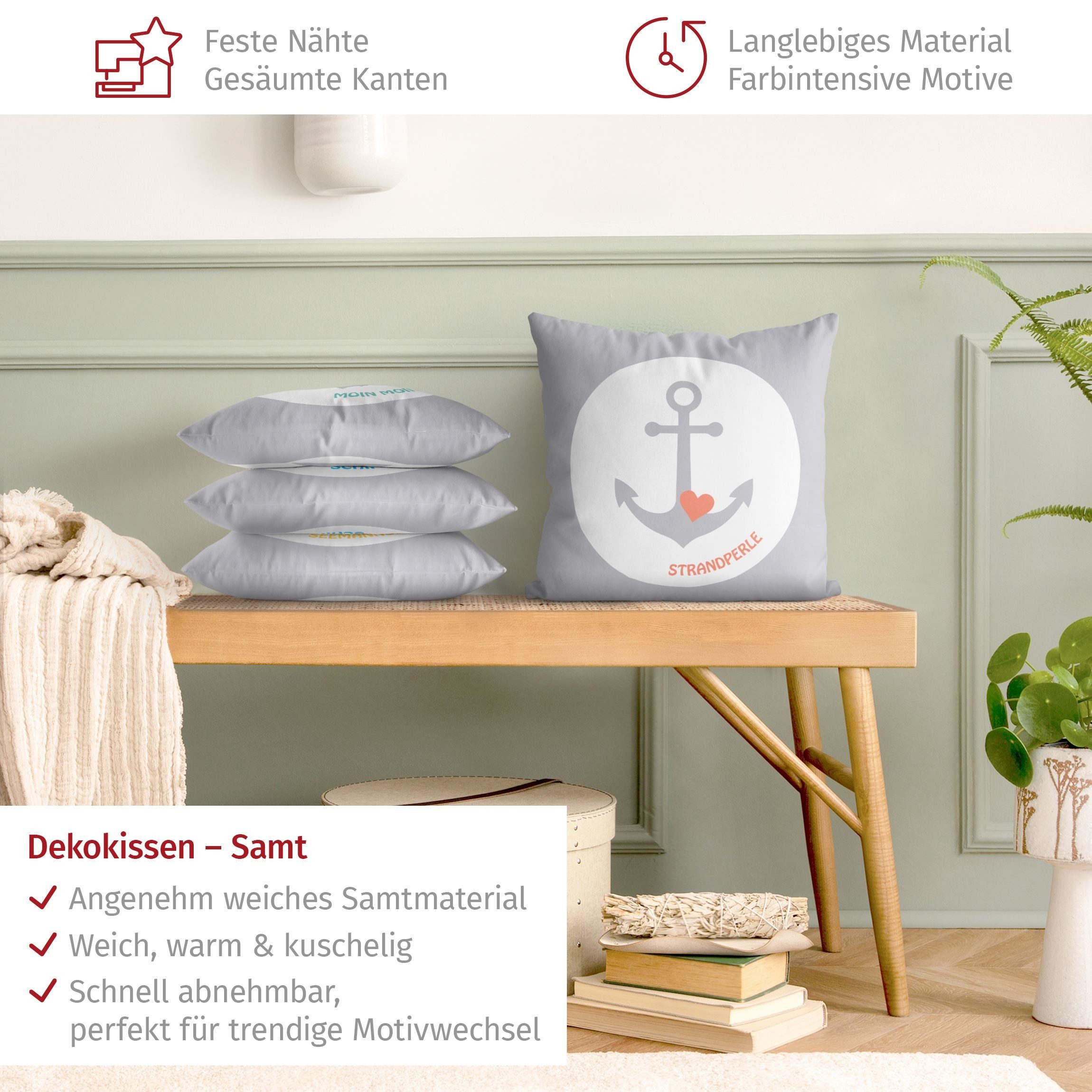 Bilderdepot24 Dekokissen 4-teilig drinnen Kissenhülle/ Sofakissen/ Zierkissen Kissenhülle bunt, Bezug mit / ohne Füllung Zierkissen Outdoor Sofa Bett