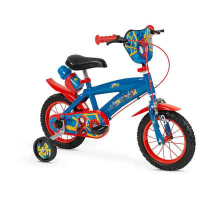 T&Y Trade Kinderfahrrad 12 Zoll Kinder Fahrrad Rad Bike Disney Spiderman Marvel Huffy 22941w, 1 Gang, Stützräder