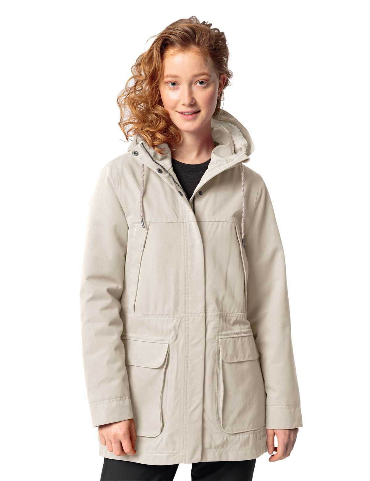 VAUDE Funktionsparka Women's MANUKAU Parka II CS Winterparka Wintermantel Lässt Regen vom Oberstoff abperlen