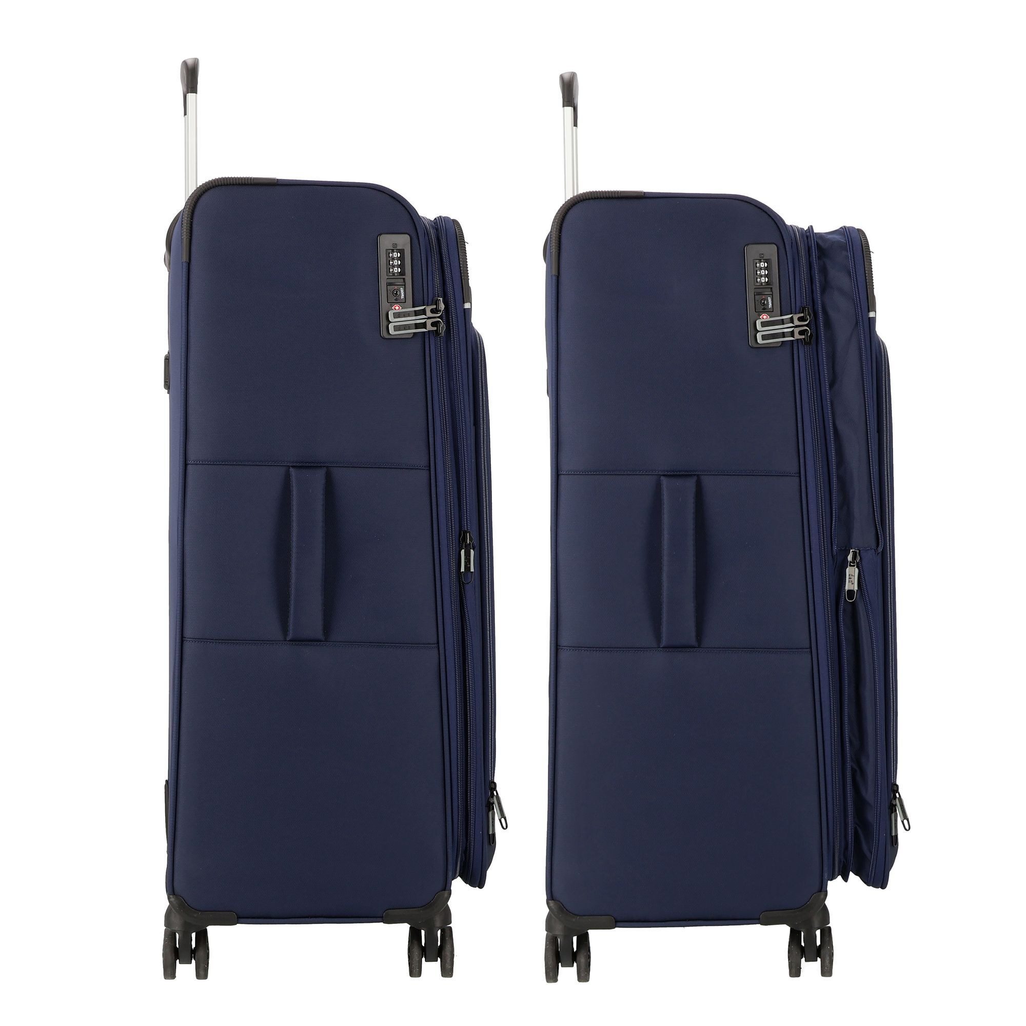 D&N Weichgepäck-Trolley Travel Line, 4 Rollen, Polyester