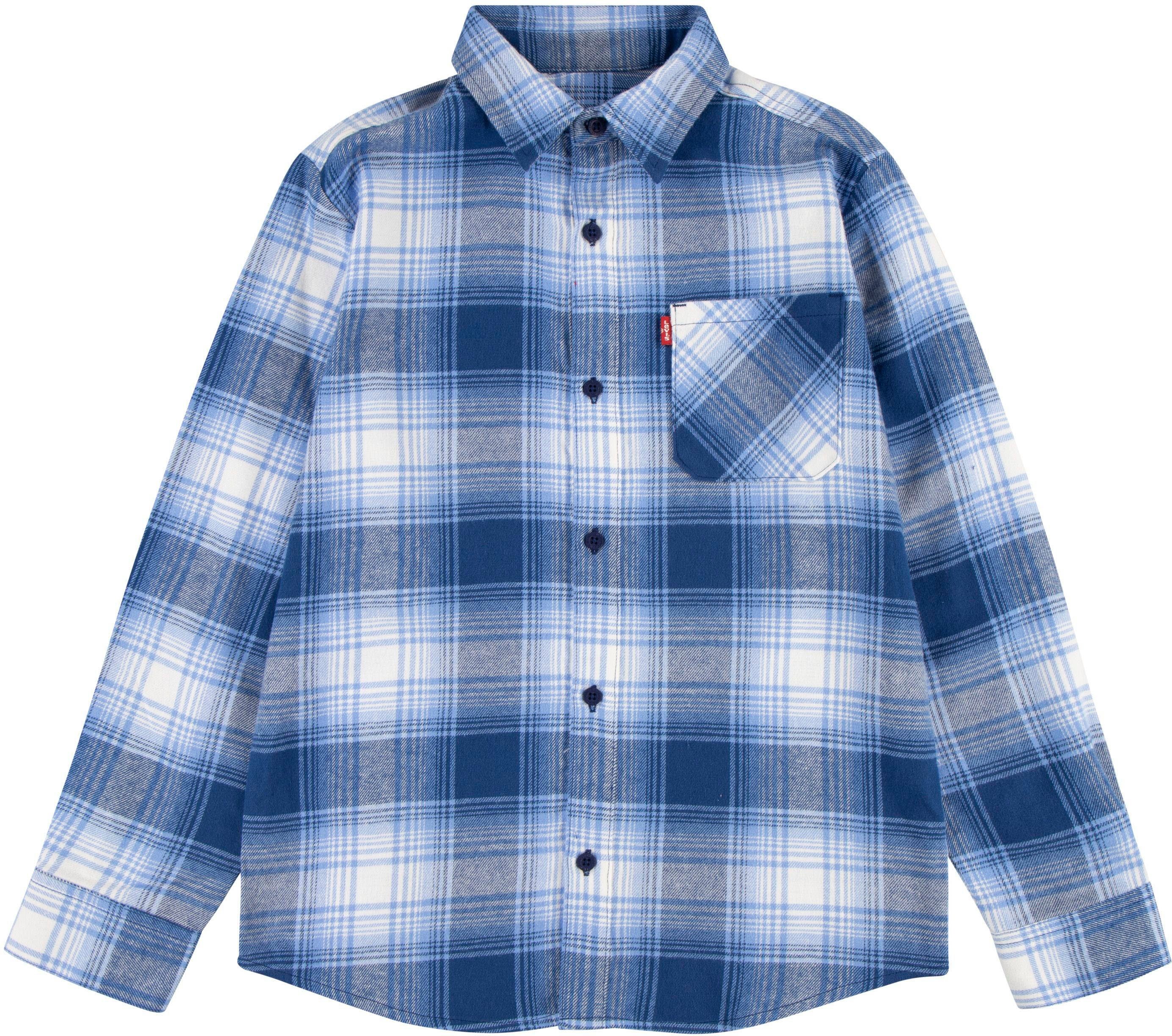 Levi's® Kids Flanellhemd FLANNEL ONE POCKET SHIRT for BOYS solidate blue | Freizeithemden
