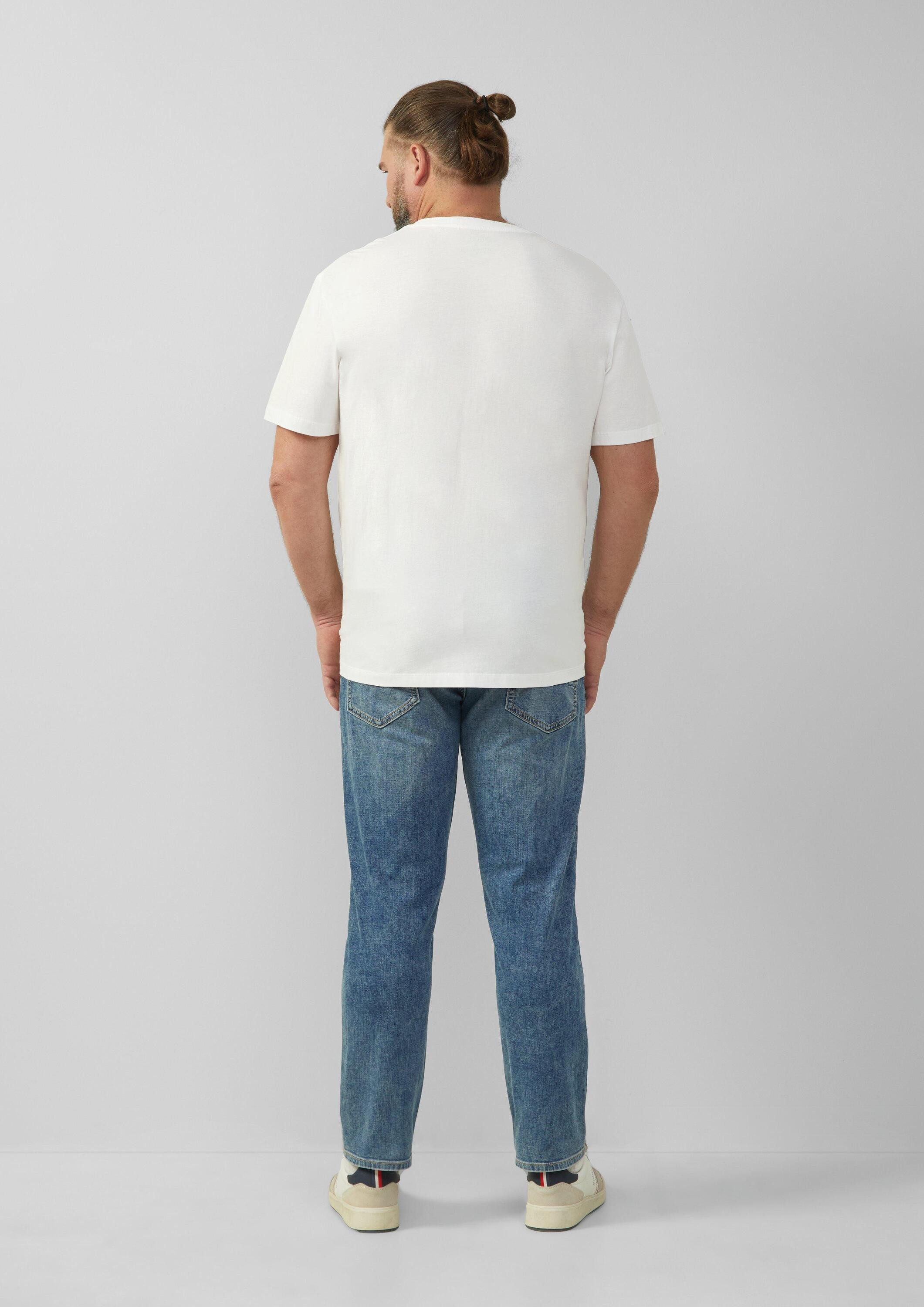 s.Oliver Kurzarmshirt T-Shirt Baumwoll-T-Shirt mit Logo-Print