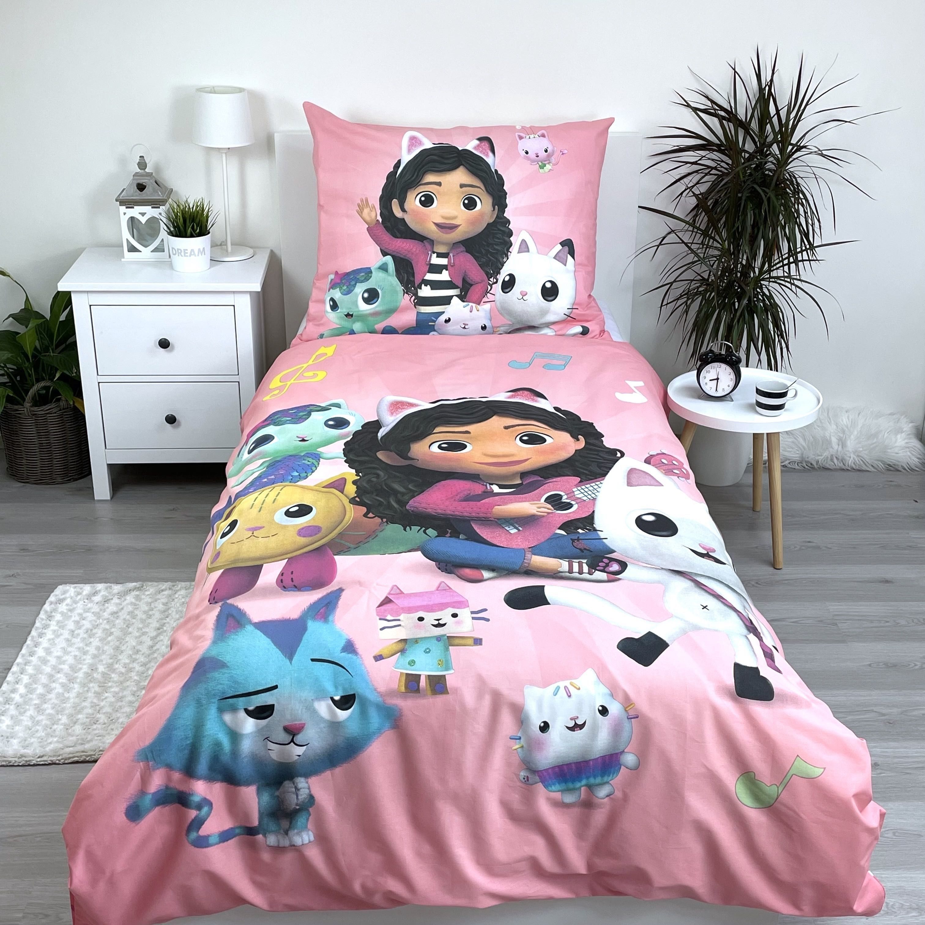 Gabby's Dollhouse Kinderbettwäsche Baumwolle Bettbezug 140x200 günstig online kaufen