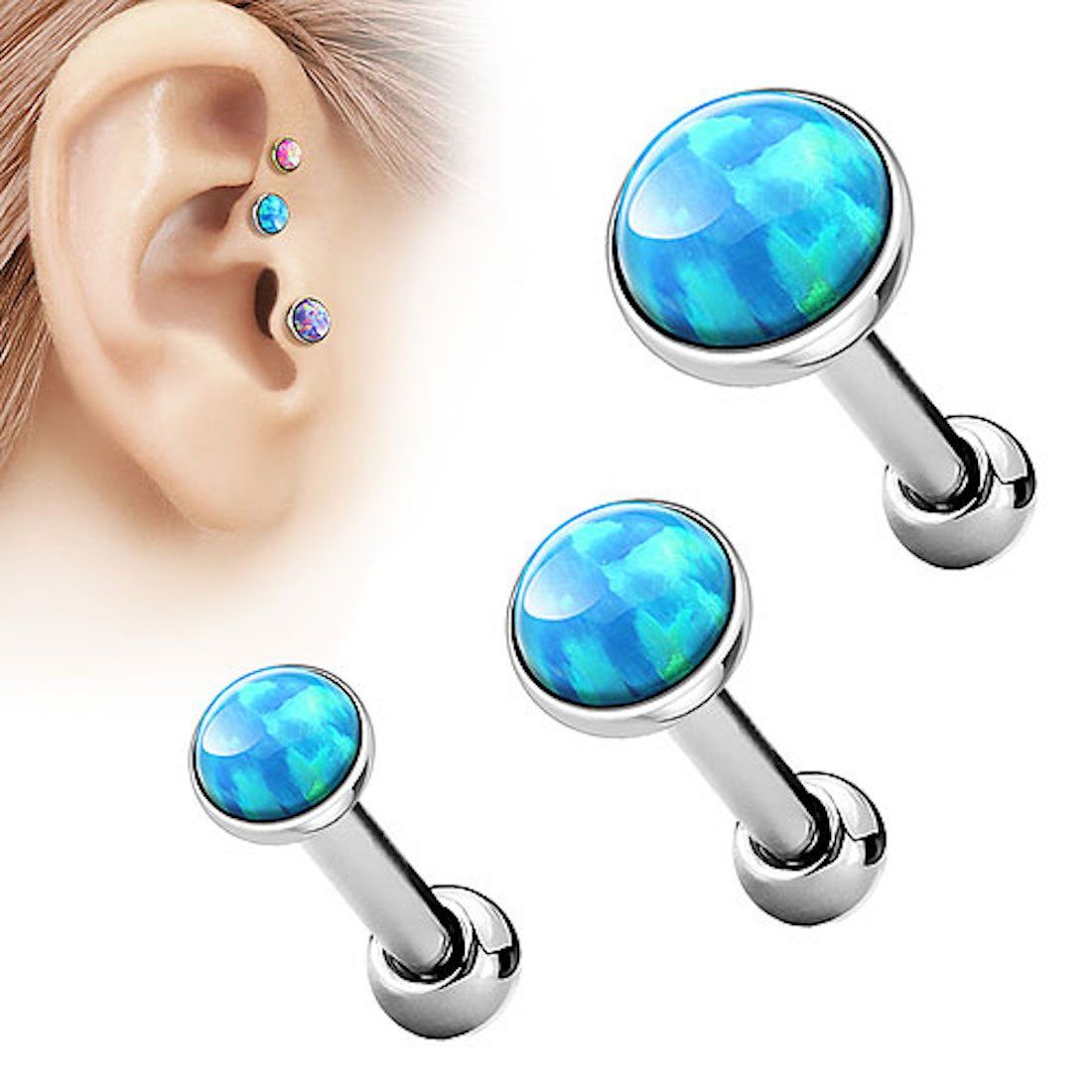 Taffstyle Piercing-Set Tragus Stecker mit flachen günstig online kaufen