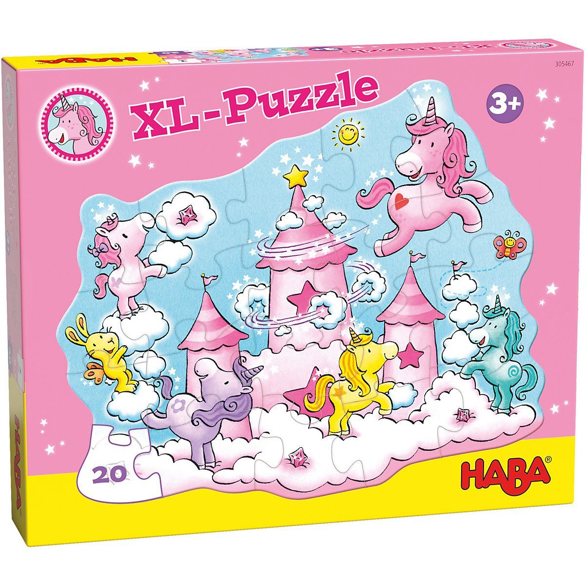 Haba Puzzle HABA 305467 XL-Puzzle Einhorn Glitzerglück, Puzzleteile