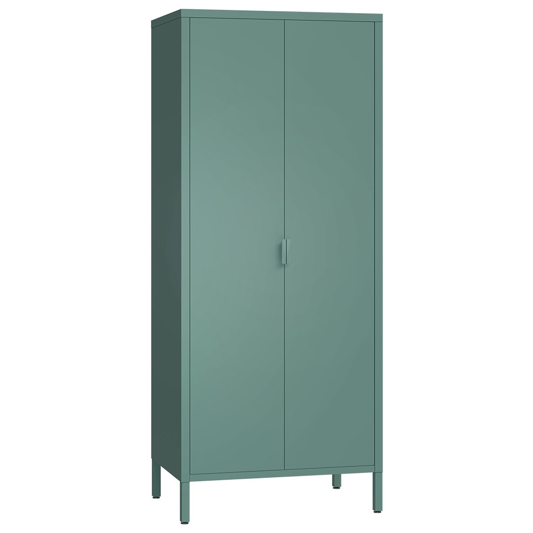 skølm Kleiderschrank Ituri aus Metall (Dunkelgrün) Metallschrank mit 6 Fäch günstig online kaufen