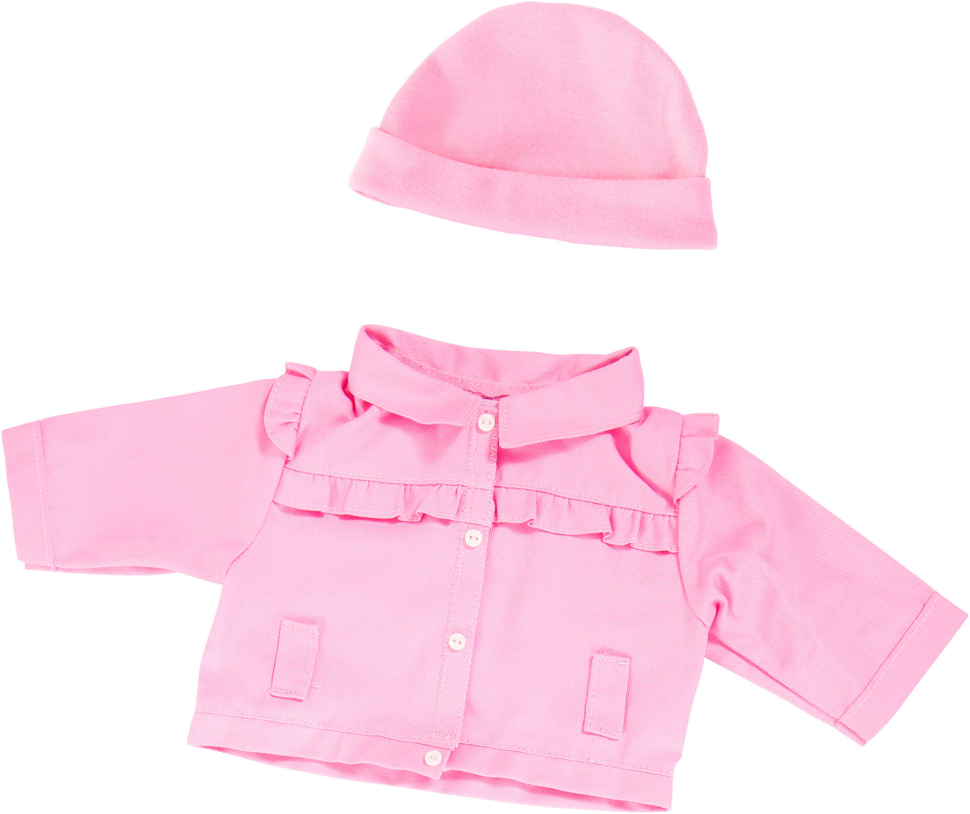 Bayer Puppenkleidung Kleid/Jacke bl. 38 cm (Set, 3-tlg)