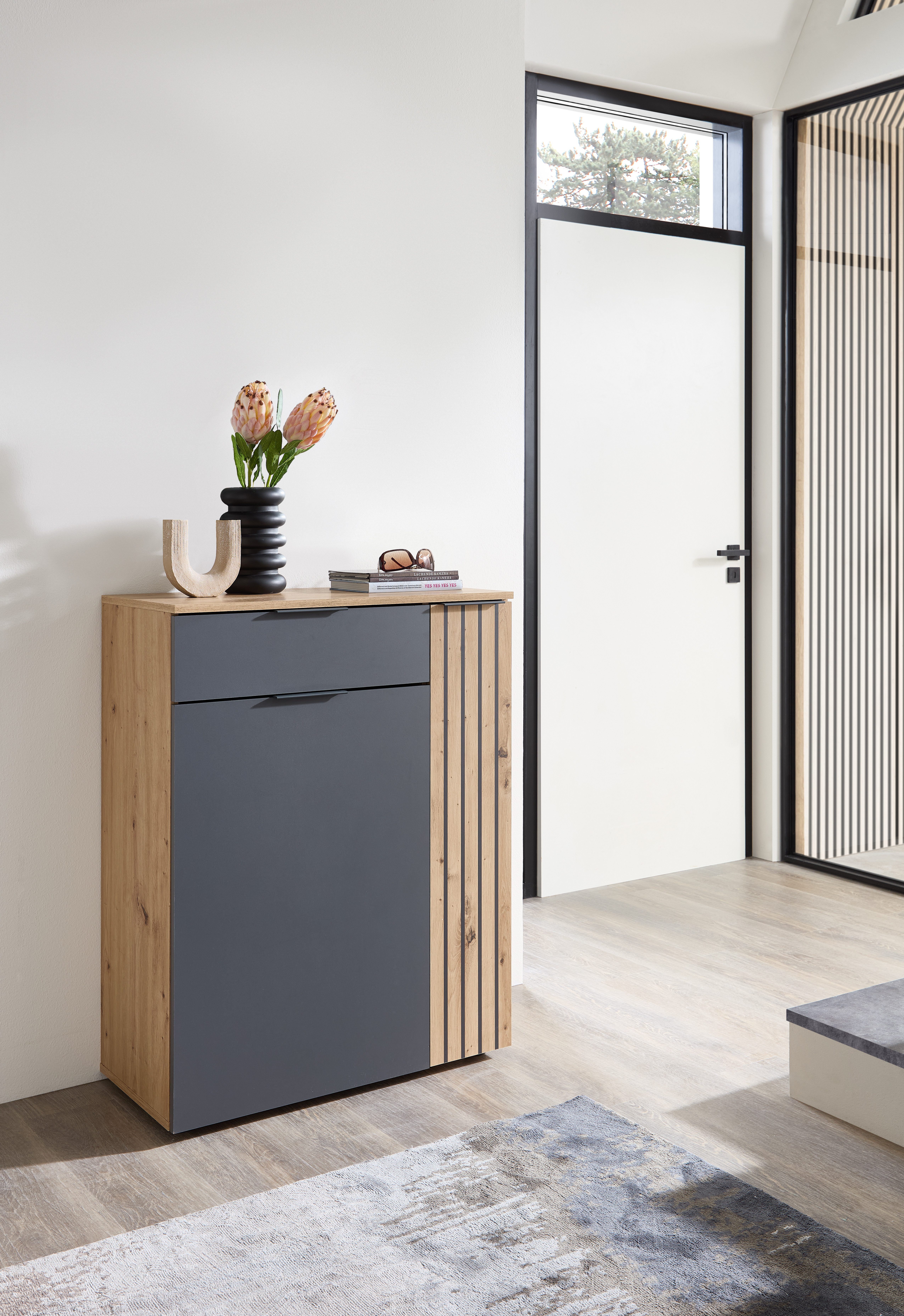 HBZ Schuhschrank "Volano in Anthrazit, BxHxT 80x103x38cm" 1 Stk. tlg. Mit 2 günstig online kaufen