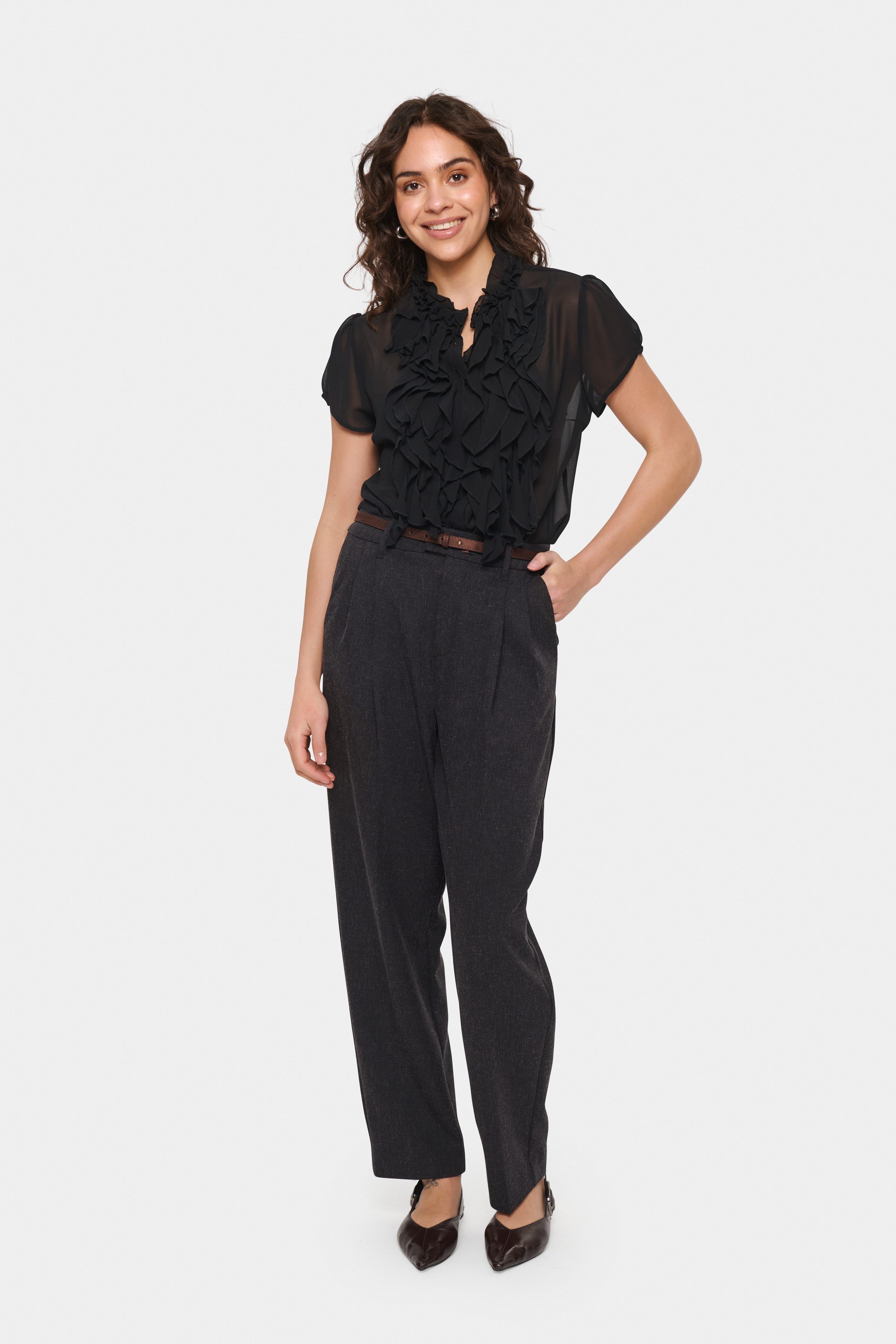 Saint Tropez Chiffonbluse LiljaSZ SS Shirt
