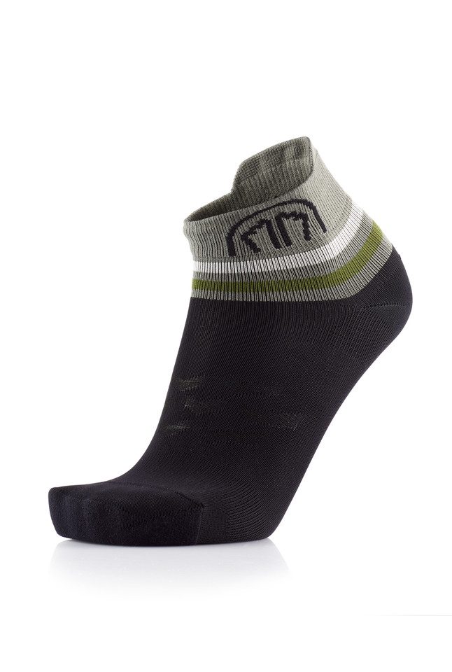 Sidas Laufsocken Run Anatomic Light Ankle - Laufsocken - Black/Dark Grey