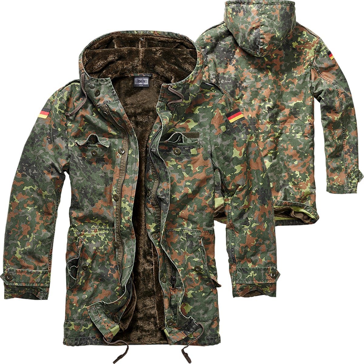 BWuM Parka BWuM Bundeswehr Parka mit Futter + Flaggen Gefüttert