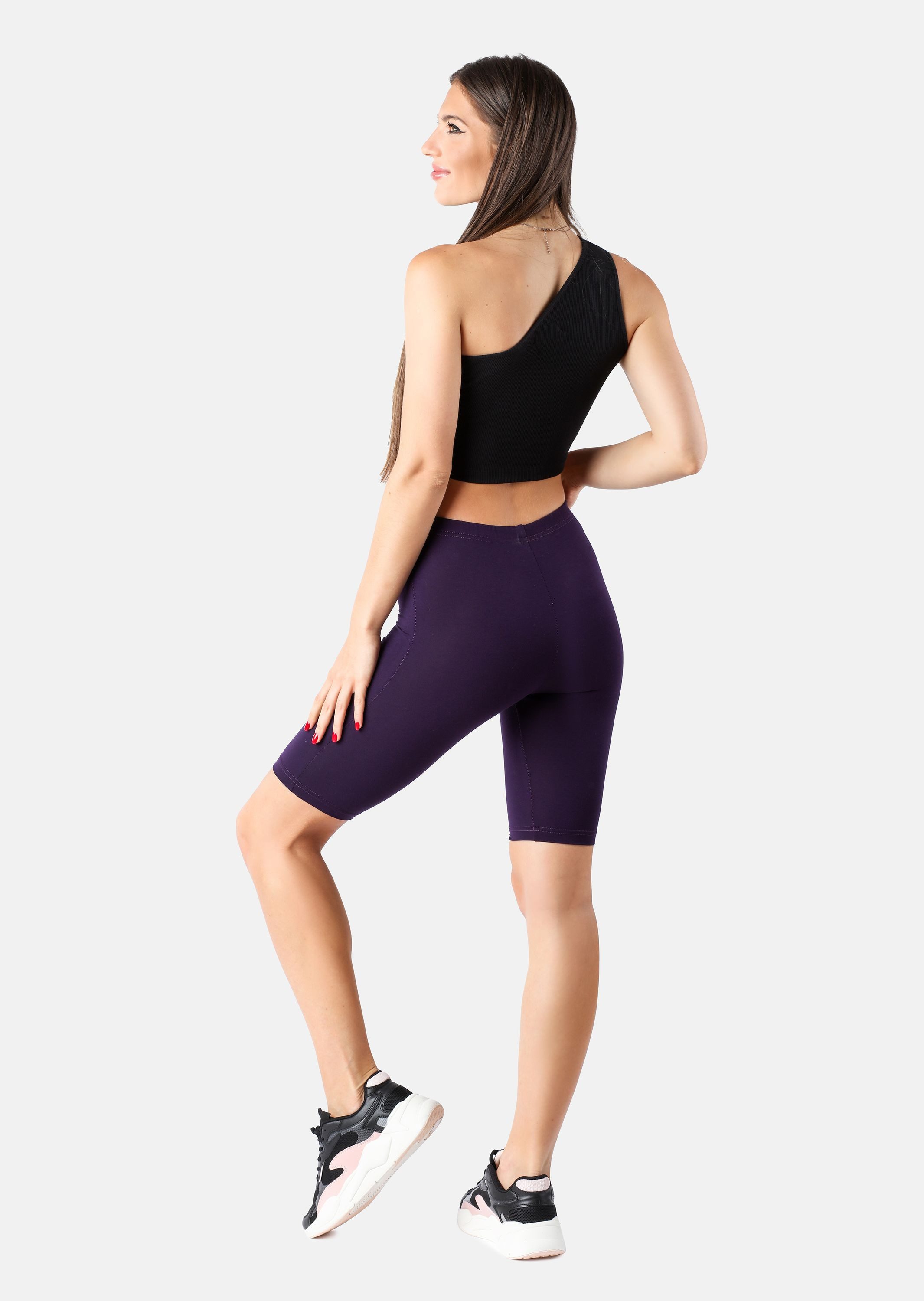 Merry Style Leggings Damen Kurze Leggings aus Viskose MS10-414 (1-tlg) elastischer Bund