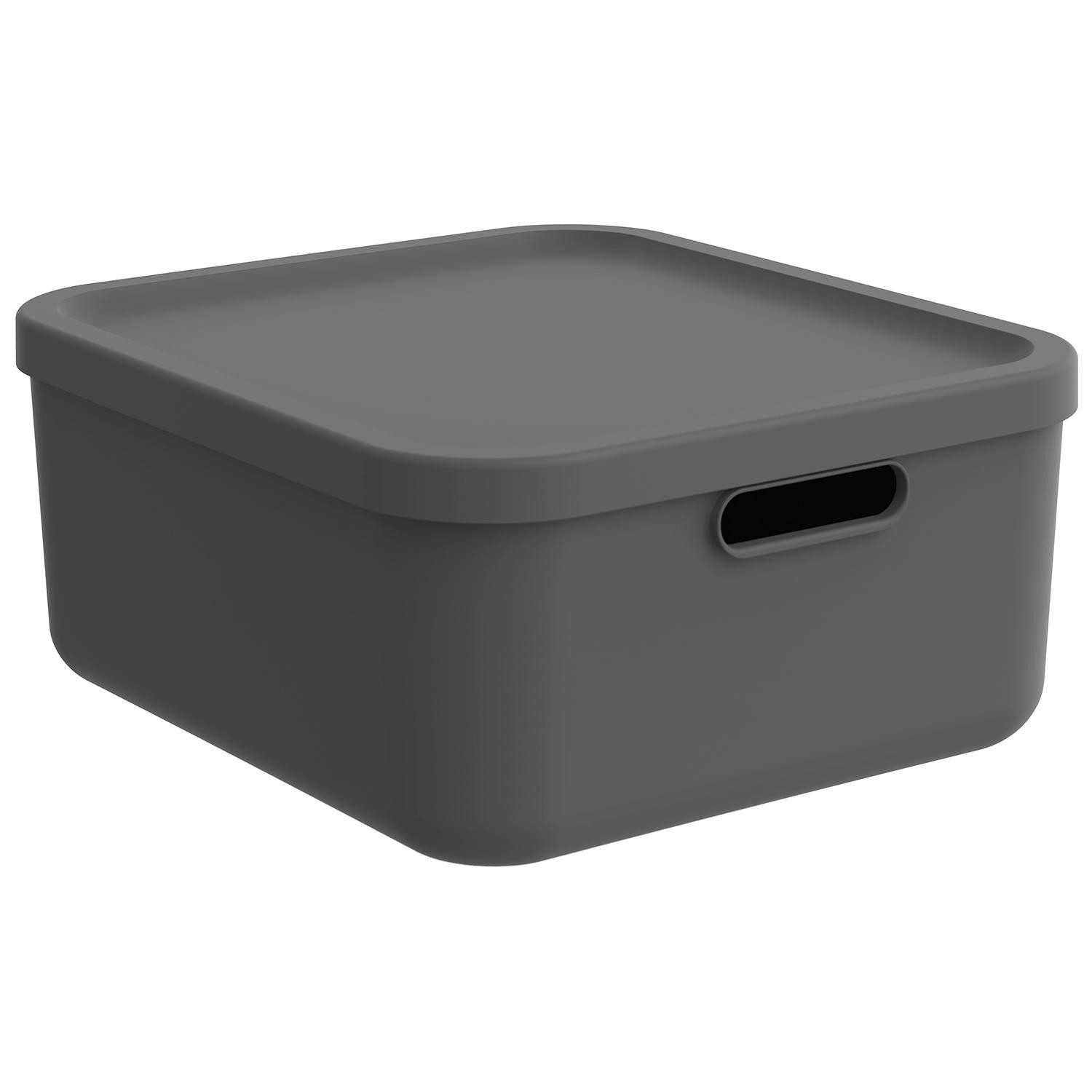 Aufbewahrungsbox ALBULA, 20 Liter, Anthrazit, Kunststoff
