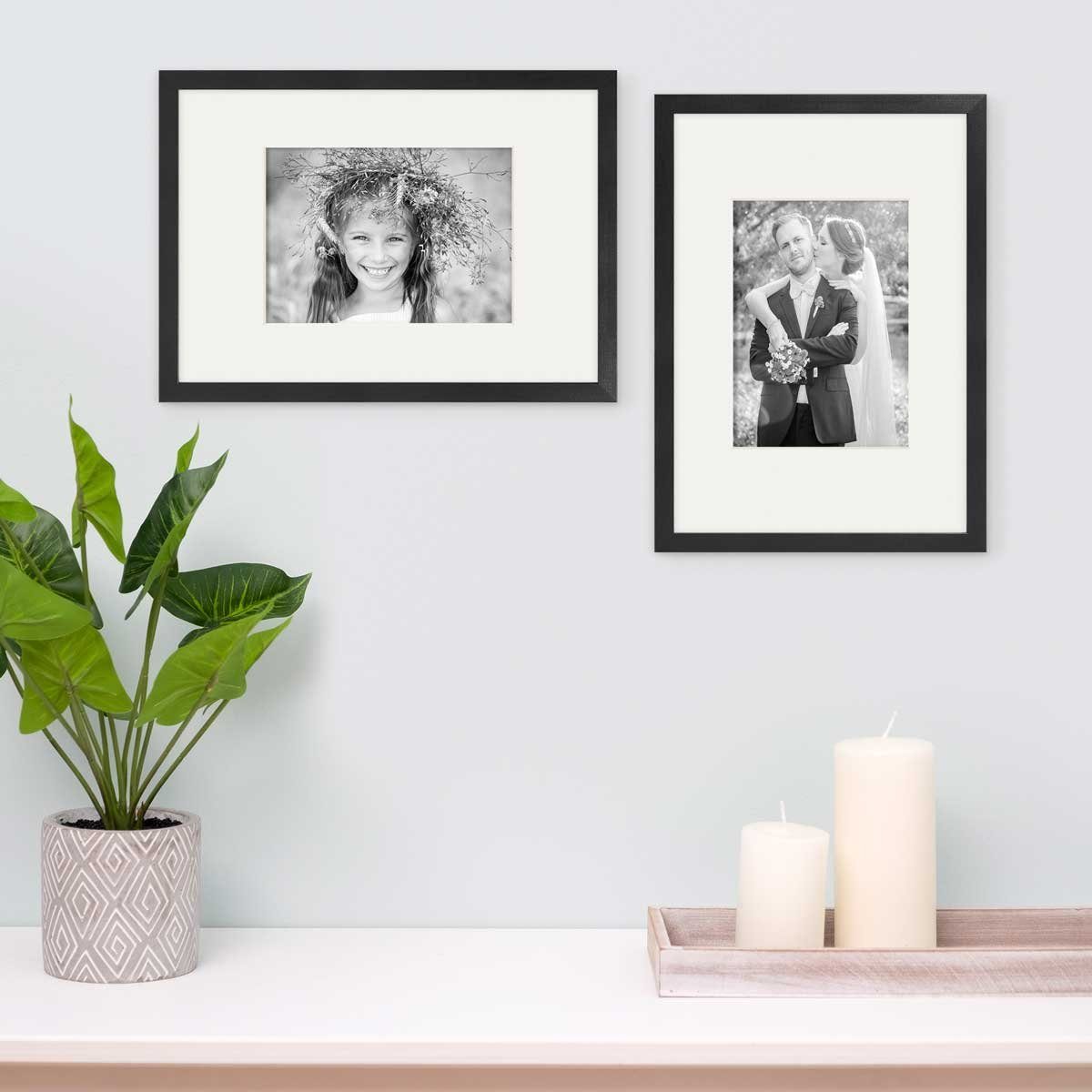 PHOTOLINI Bilderrahmen 2er Set Echtholz mit günstig online kaufen