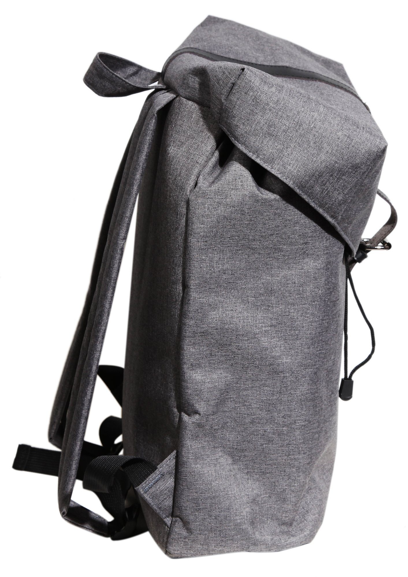 Polyester aus Melli Laptoptasche Tasche LEONARDO VERRELLI (einzeln) Grau Unisex mit Laptopfach Rucksack