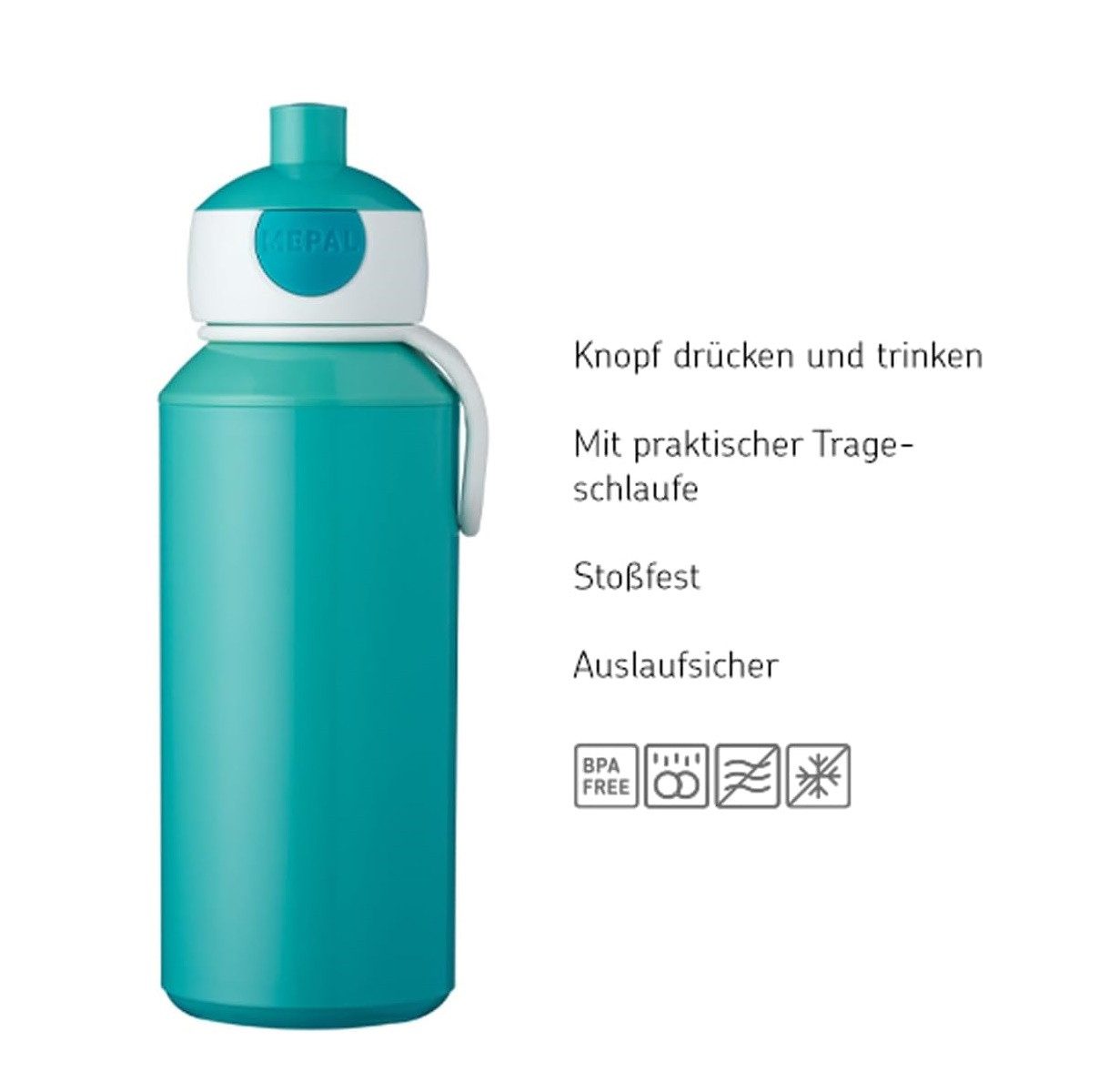 Mepal Trinkflasche Trinkflasche Pop-up 400 ml für Kinder, ideal für Campus und unterwegs, Paw Patrol Girls Design, einfach zu öffnen