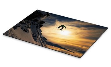 Posterlounge XXL-Wandbild Jakob Sanne, Snowboarden in der Dämmerung, Fotografie