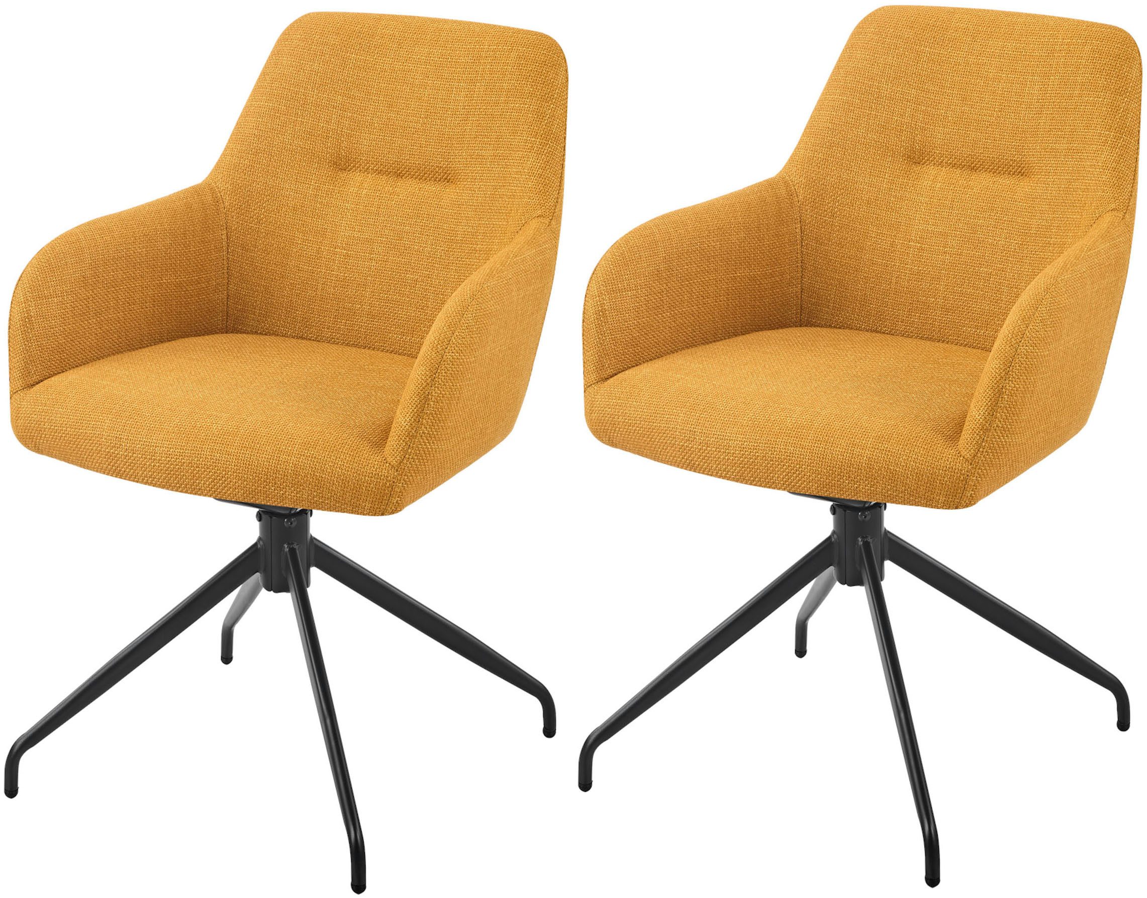 HELA Armlehnstuhl TRIEST (Set, 2 St), Sessel, 360° drehbar, Gestell abgeknickt, Relaxfunktion, Armlehnen