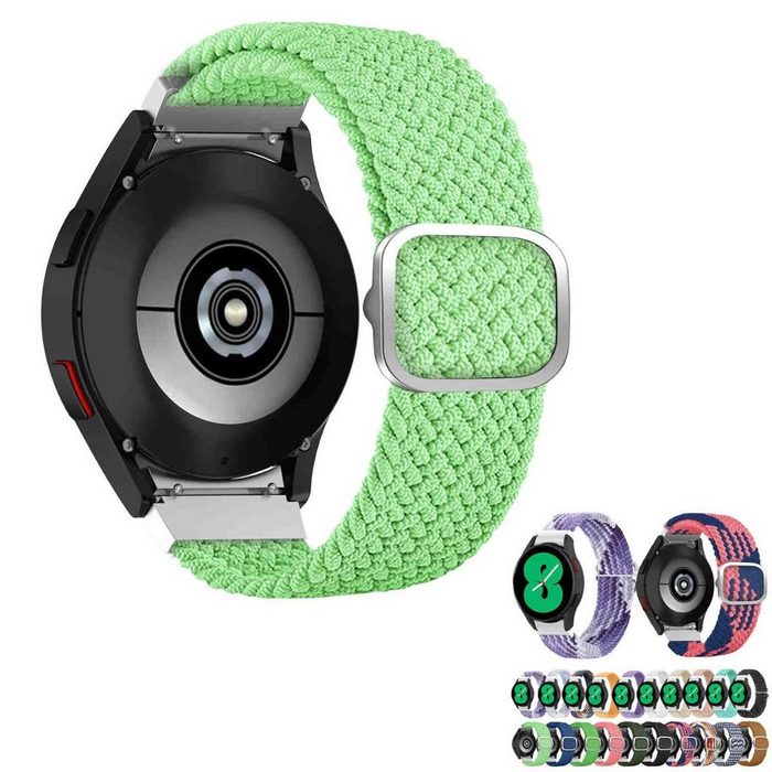 Wigento Smartwatch-Armband Für Samsung Galaxy Watch 4 40mm / 44mm Uhr Nylon Armband Ersatz Arm Band Muster 11