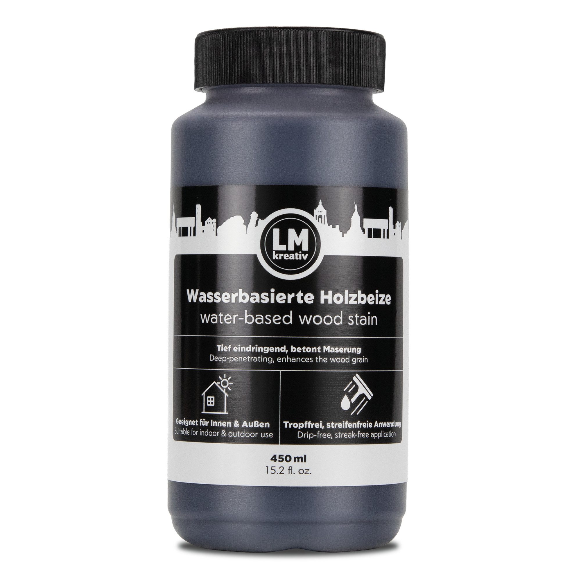 LM-Kreativ Holzbeize Holzbeize wasserbasiert, tief eindringend, betont die Maserung, wasserbasiert, tief eindringend, tropffrei, streifenfrei