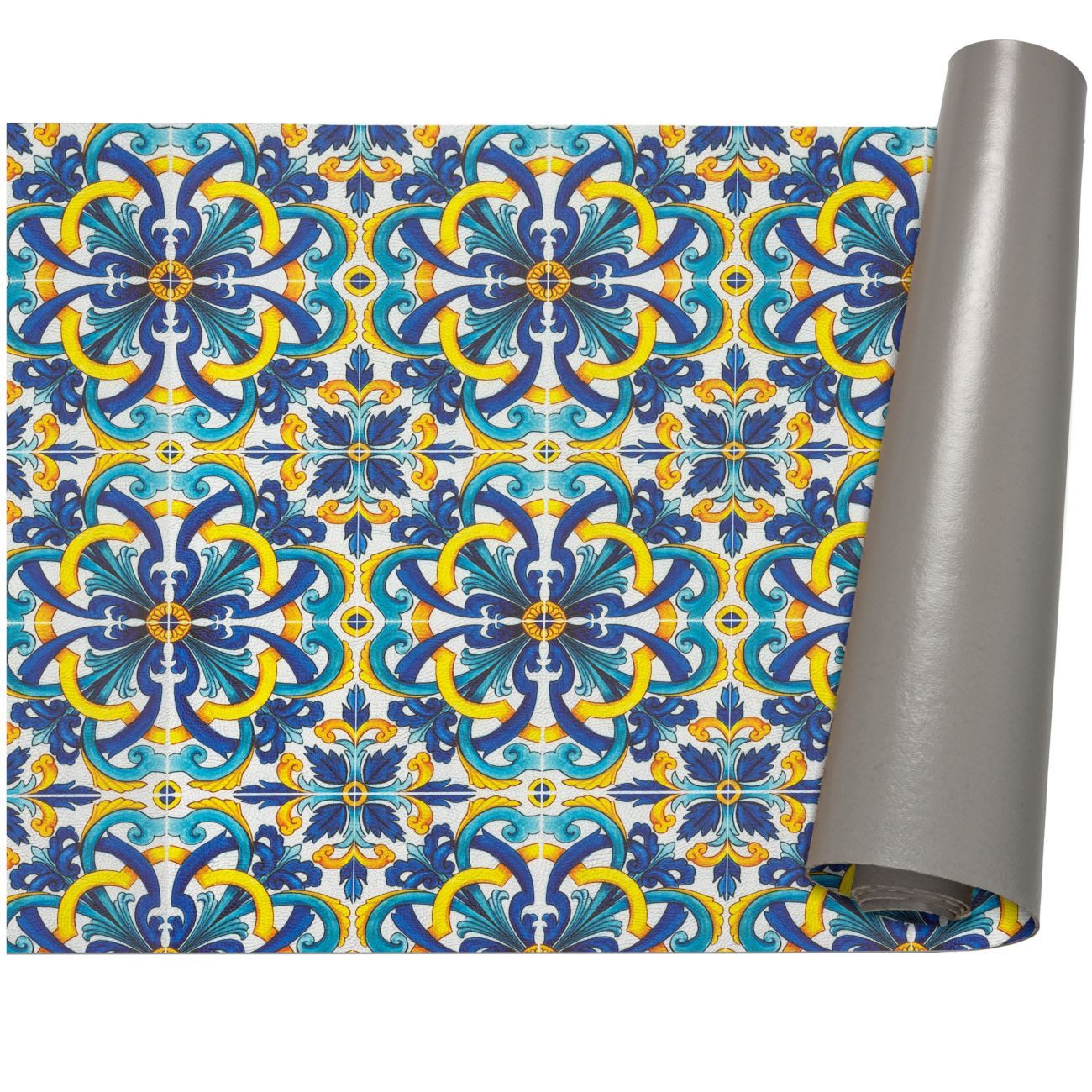 ANRO Küchenläufer abwaschbar Fliese LADY Läufer hochwertig Küchenteppich, Rechteckig, Höhe: 3 mm, robust schmutzabweisend 67x100cm Oriental Bunt robust