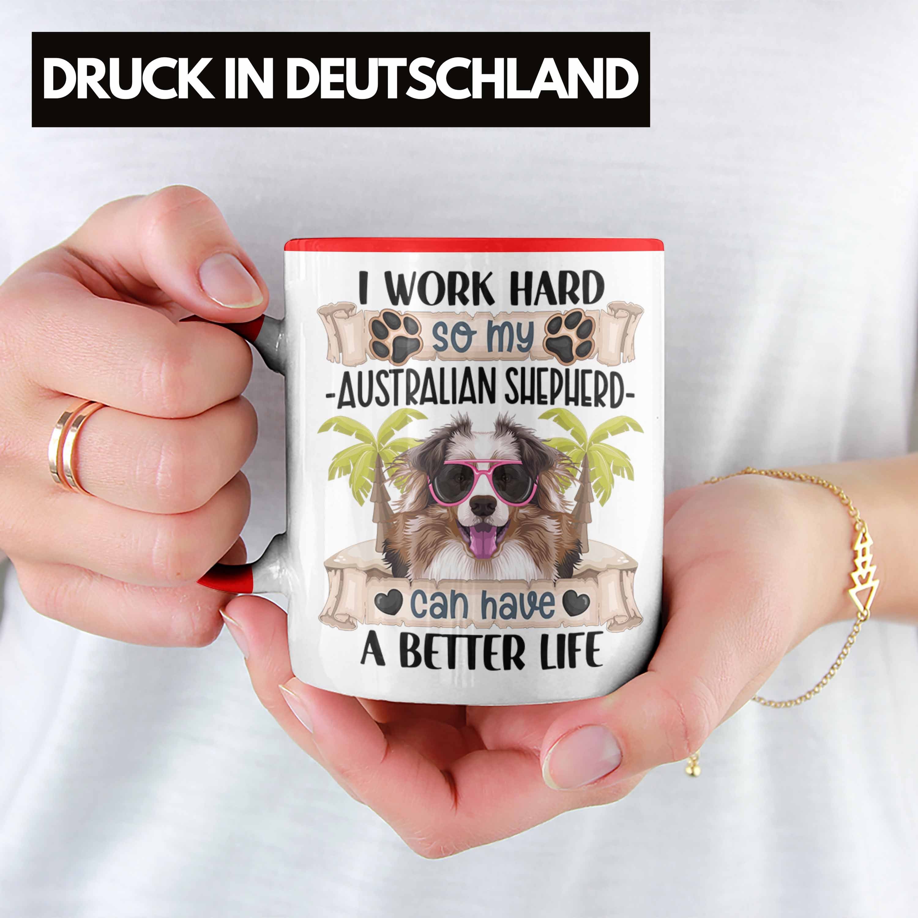 Rot Geschenk Geschenkid Tasse Shepherd Australian Trendation Lustiger Besitzer Tasse Spruch