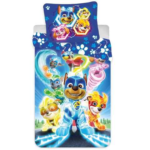 Kinderbettwäsche Wende Bettwäsche Baumwolle 100x135 cm Paw Patrol Baby Kleinkind, PAW PATROL, Baumwolle, 2 teilig