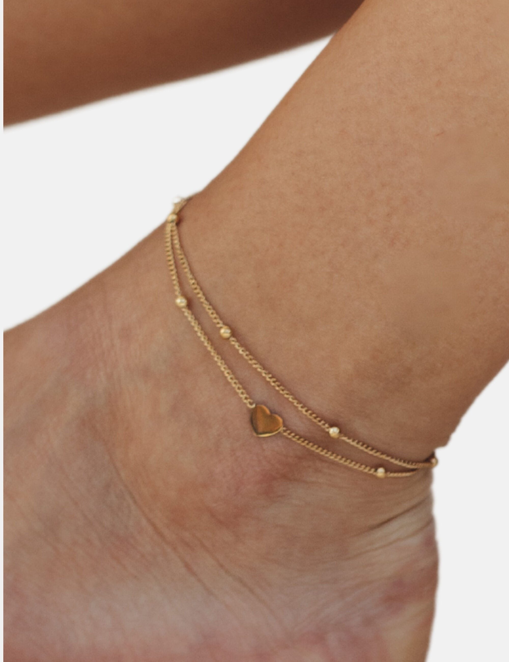 GOOD.designs Fußkette mit Anhänger (1-tlg), mit Herz-Anhänger – Bild 3 von 5