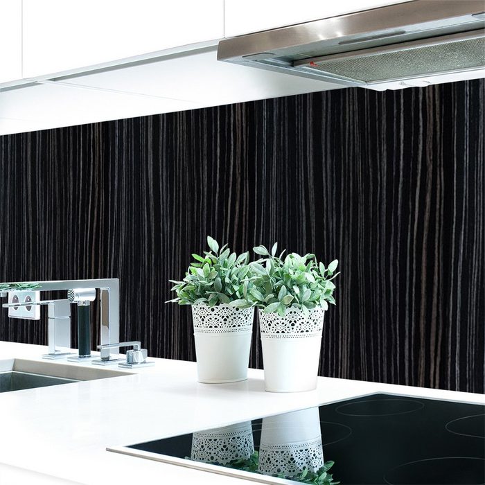 DRUCK-EXPERT Küchenrückwand Küchenrückwand Papierstruktur Schwarz Premium Hart-PVC 0 4 mm selbstklebend