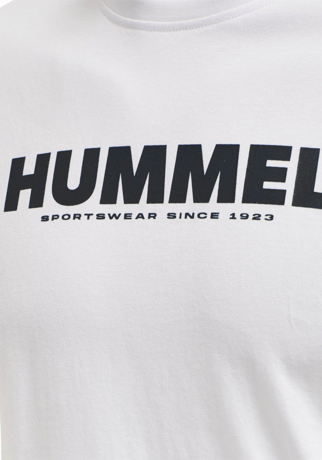 white hummel T-Shirt mit Logo Print