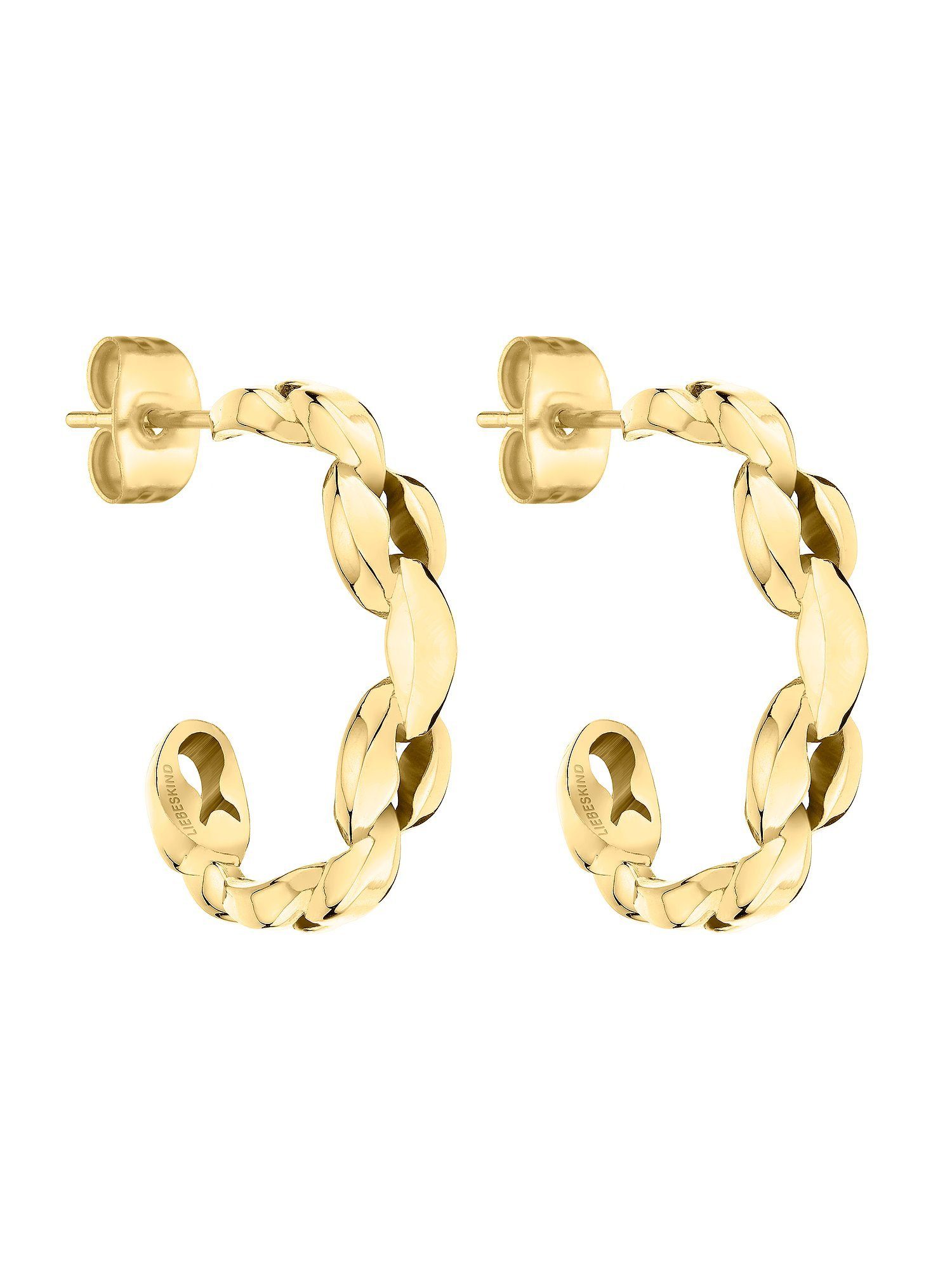 Paar Creolen Liebeskind Damen-Creolen Edelstahl