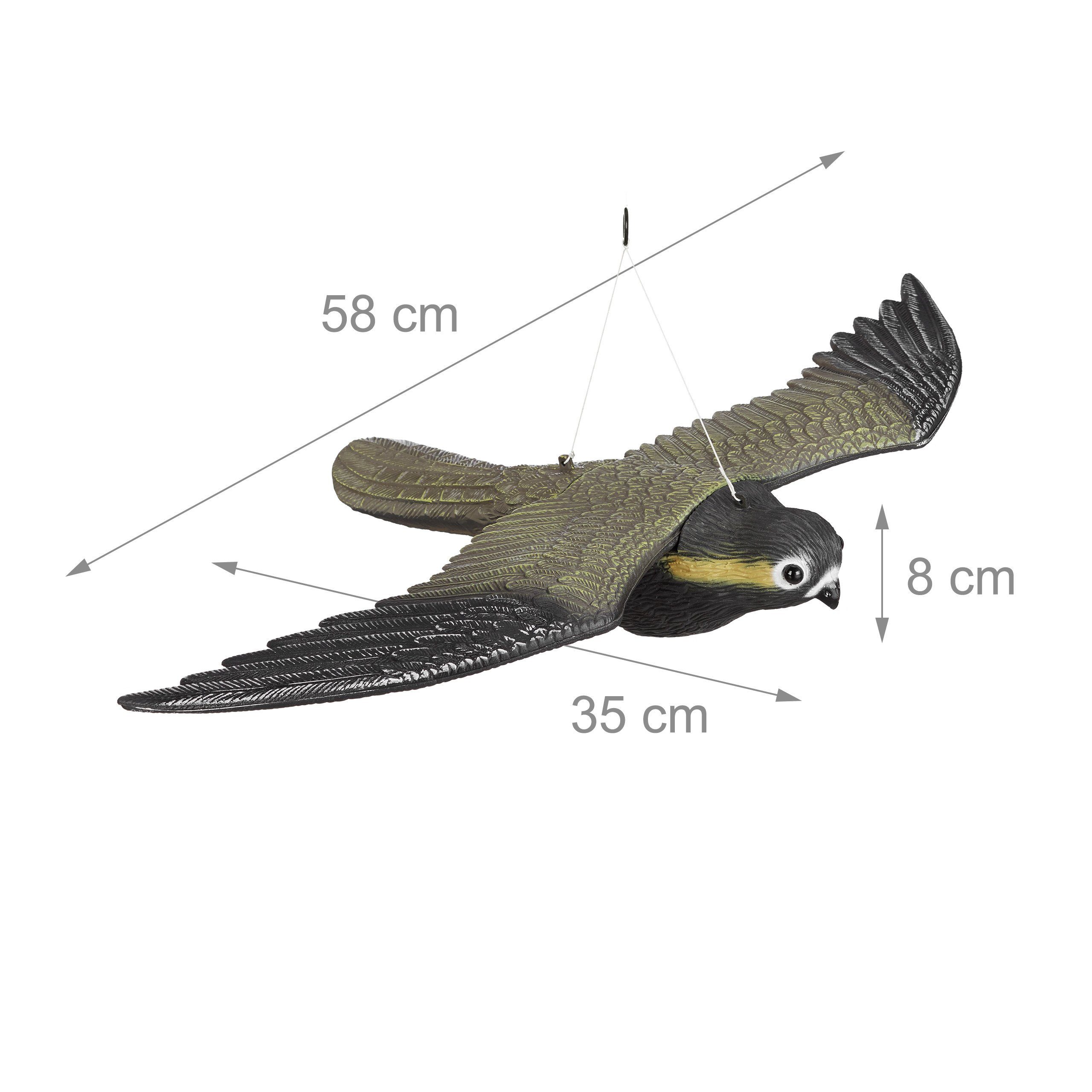relaxdays Gartenfigur 2 x Raubvogel Attrappe günstig online kaufen