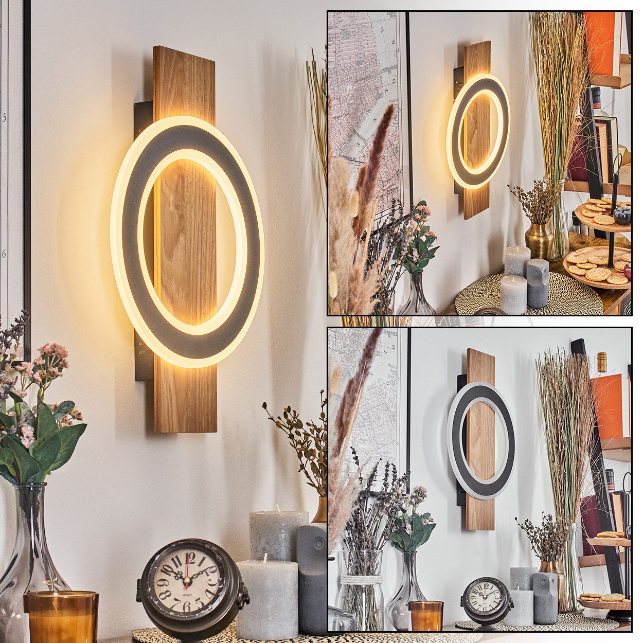 hofstein Wandleuchte Wandlampe aus Metall/Kunststoff in günstig online kaufen