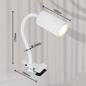 etc-shop Klemmleuchte, Leuchtmittel nicht inklusive, Schreibtischlampe klemmbar Schwanenhals Leselampe