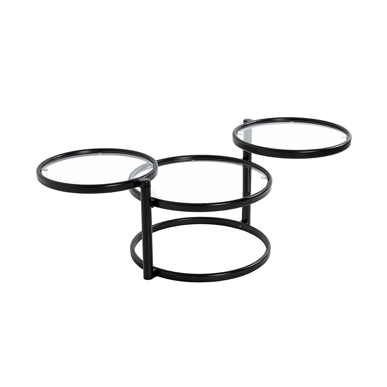 Couchtisch Tisch in schwarz - Metall, Sicherheitsglas 5 mm - Sofatisch